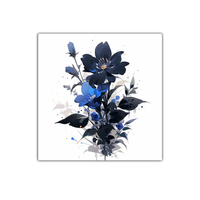 Floración azul elegante para decoración interior moderna