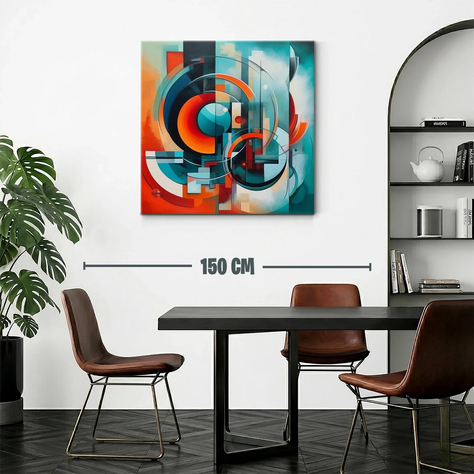 Composición abstracta con círculos y tonos vibrantes — miniatura 2