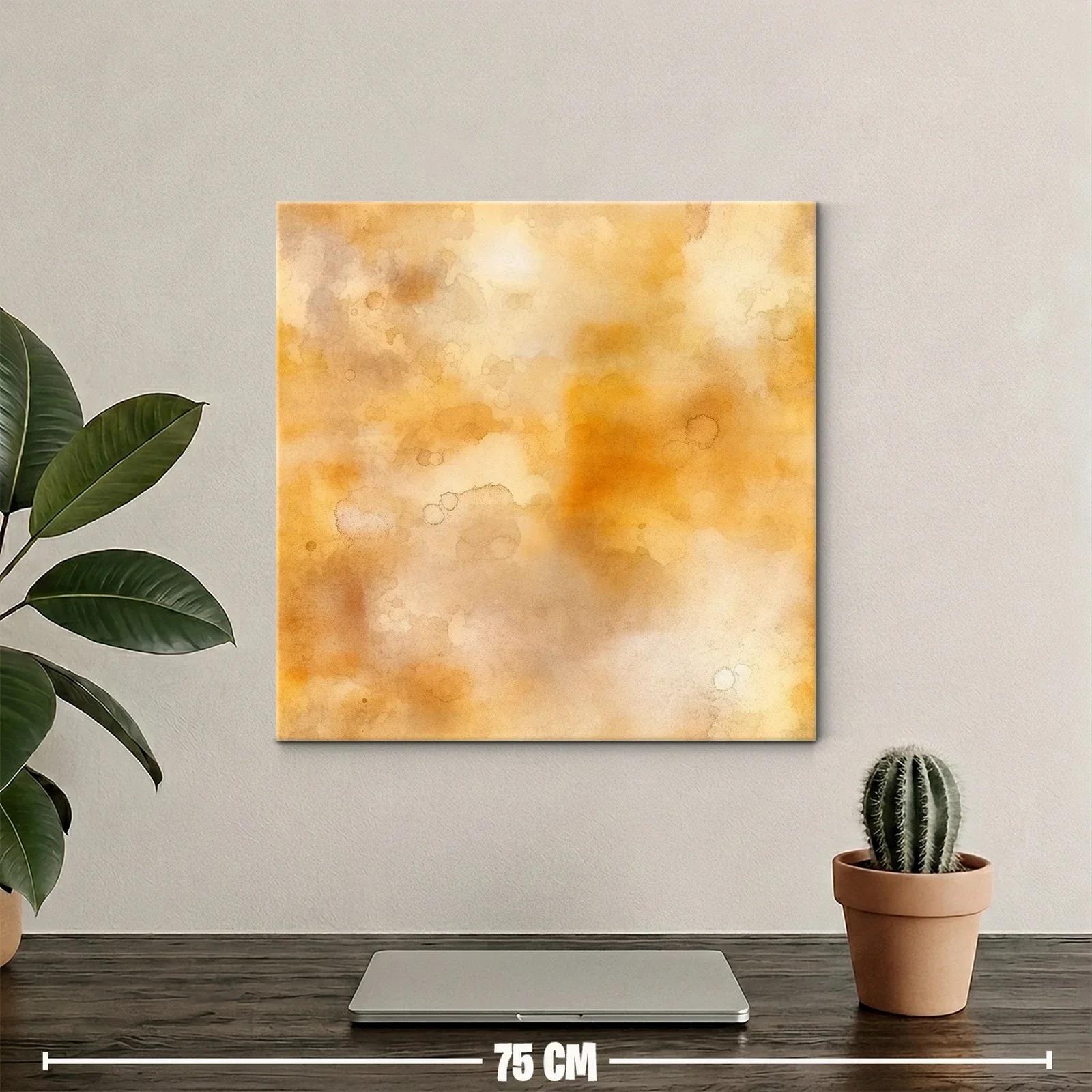 Cuadro abstracto con tonos cálidos y textura sutil — miniatura 2