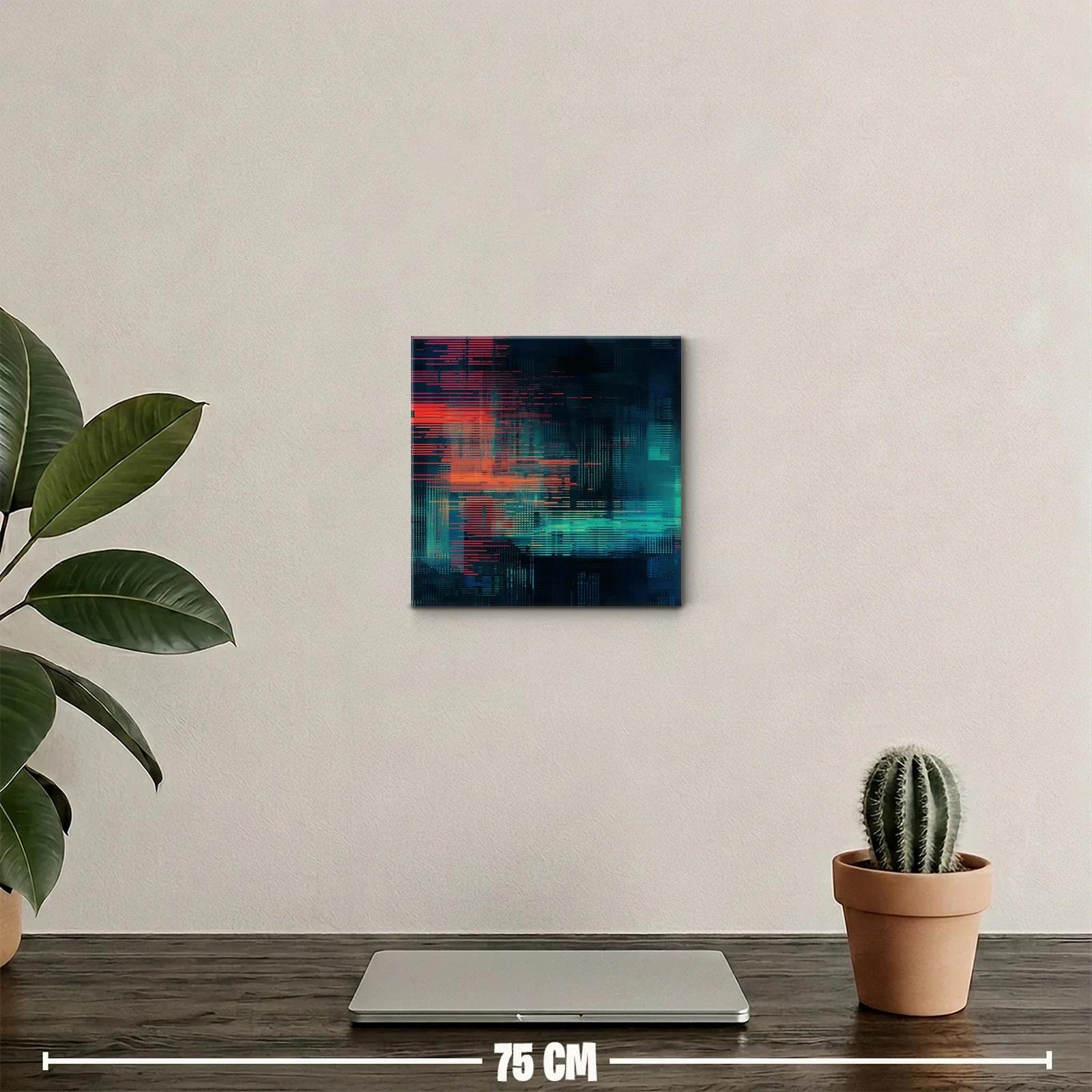 Composición abstracta en tonos vibrantes y oscuros — miniatura 2
