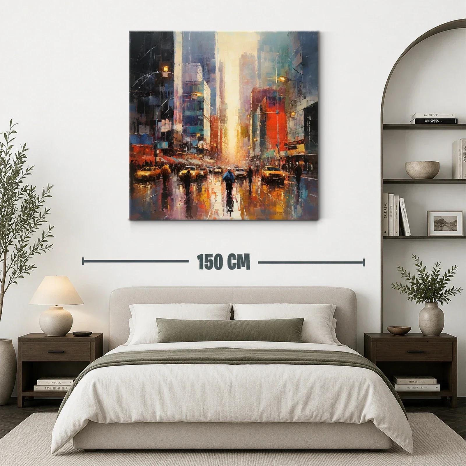 Atardecer urbano con reflejos en ciudad vibrante — miniatura 3