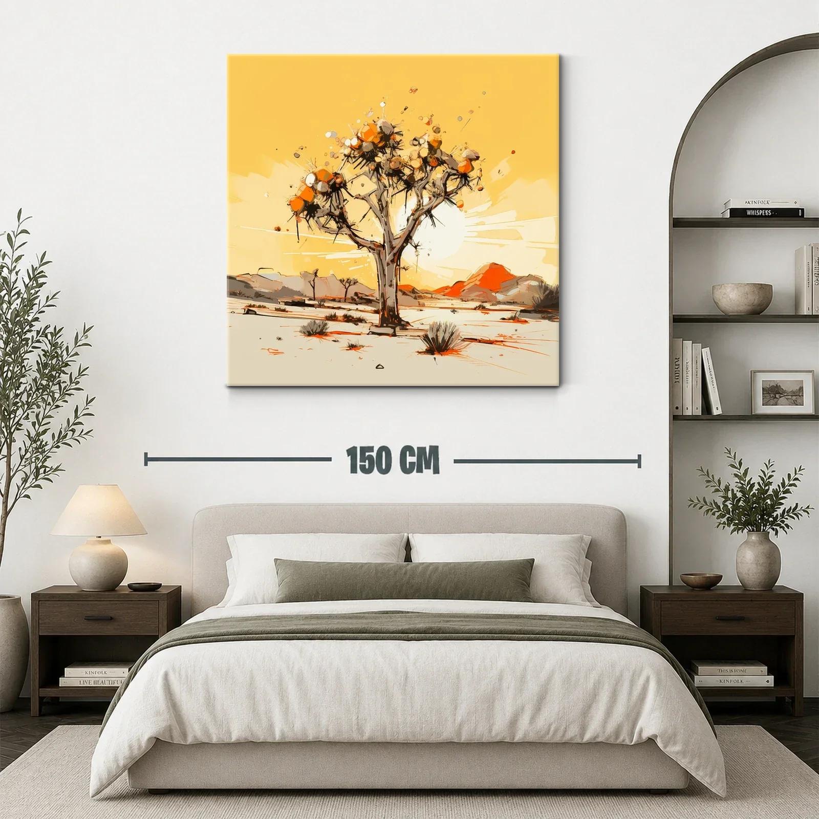 Cuadro Árbol en Paisaje Desértico con Tonos Cálidos — miniatura 3
