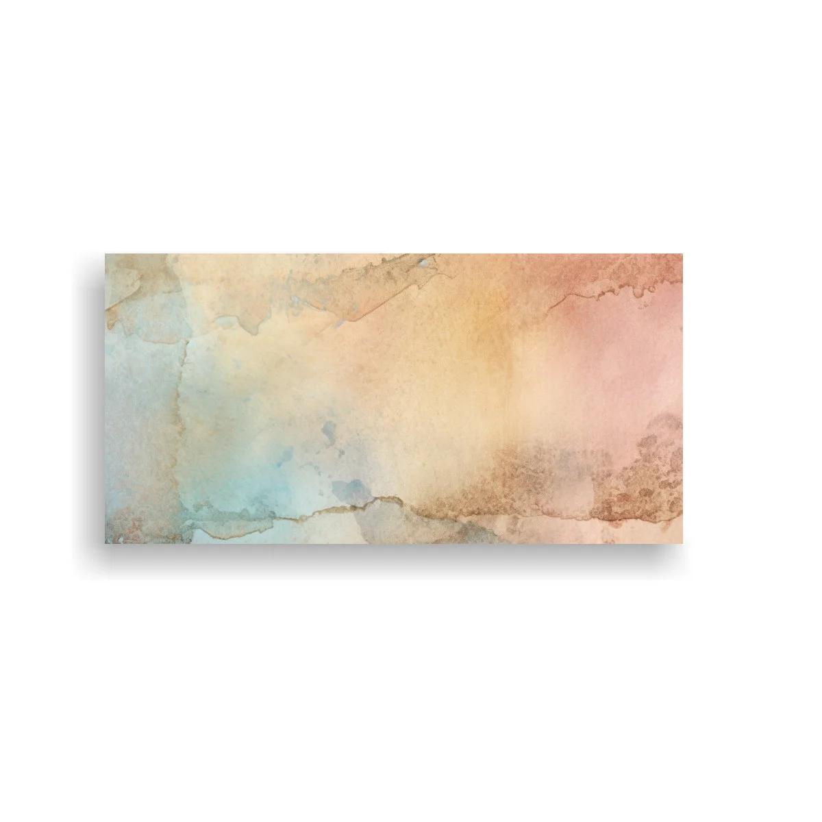 Cuadro mancha de acuarela abstracta con textura craquelada sutil — imagen principal