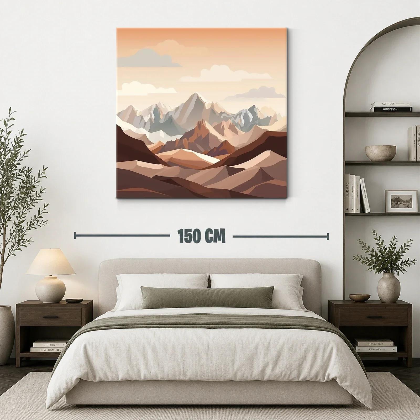 Paisaje montañoso en tonos cálidos y neutros — miniatura 3