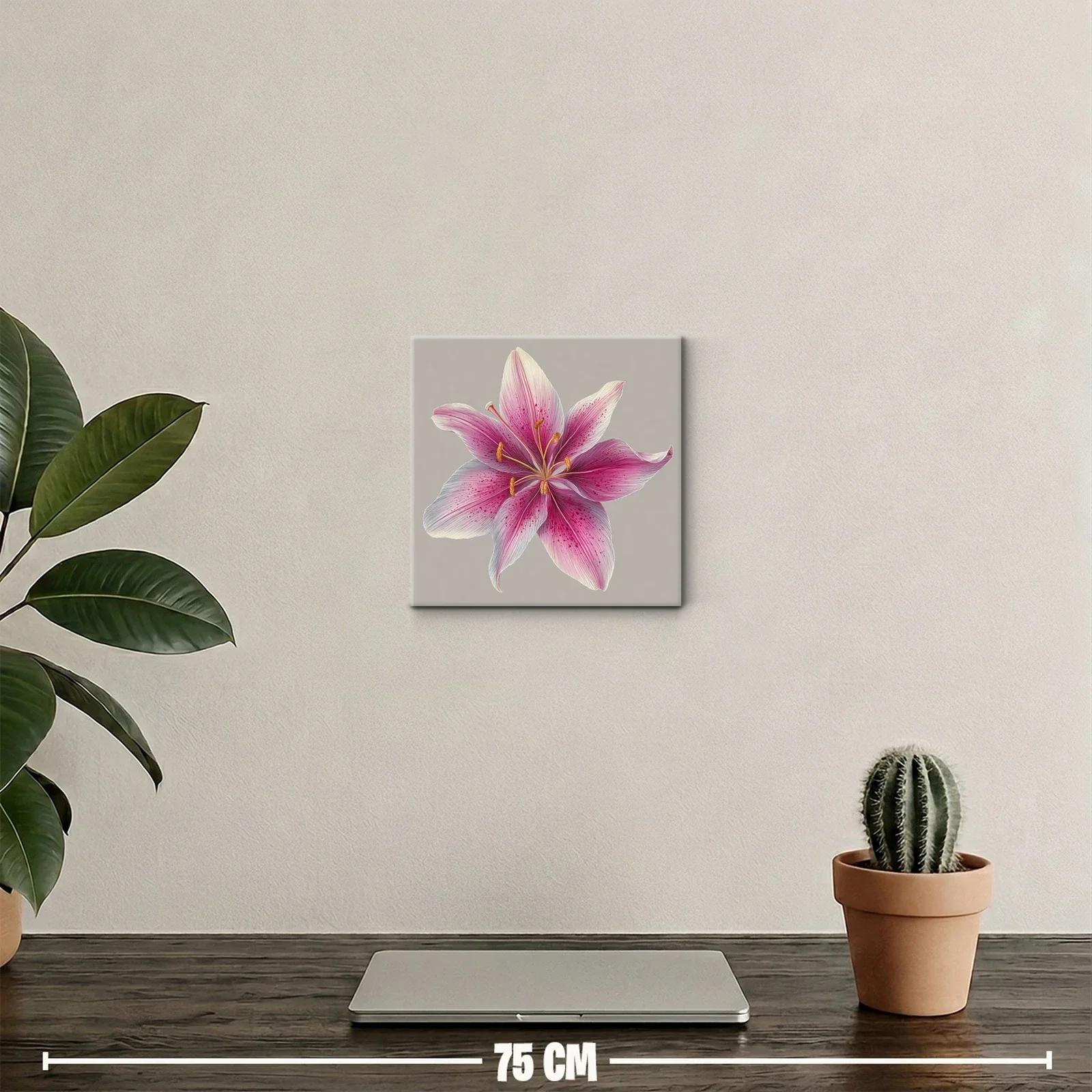 Flor de lirio rosa en tonos suaves para decorar — miniatura 2