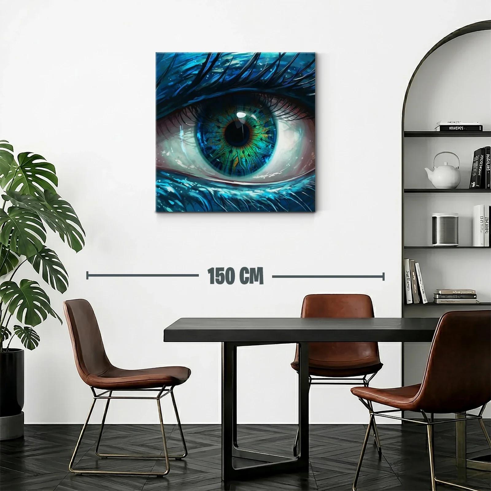 Impactante retrato de ojo con detalles tecnológicos — miniatura 2