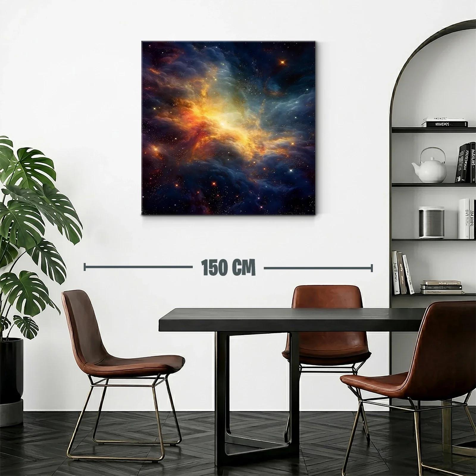 Cielo estrellado con nebulosa en tonos cálidos y fríos — miniatura 2