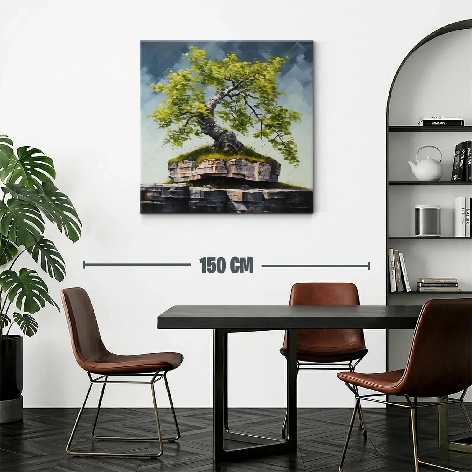 Árbol solitario sobre roca en paisaje natural — miniatura 2