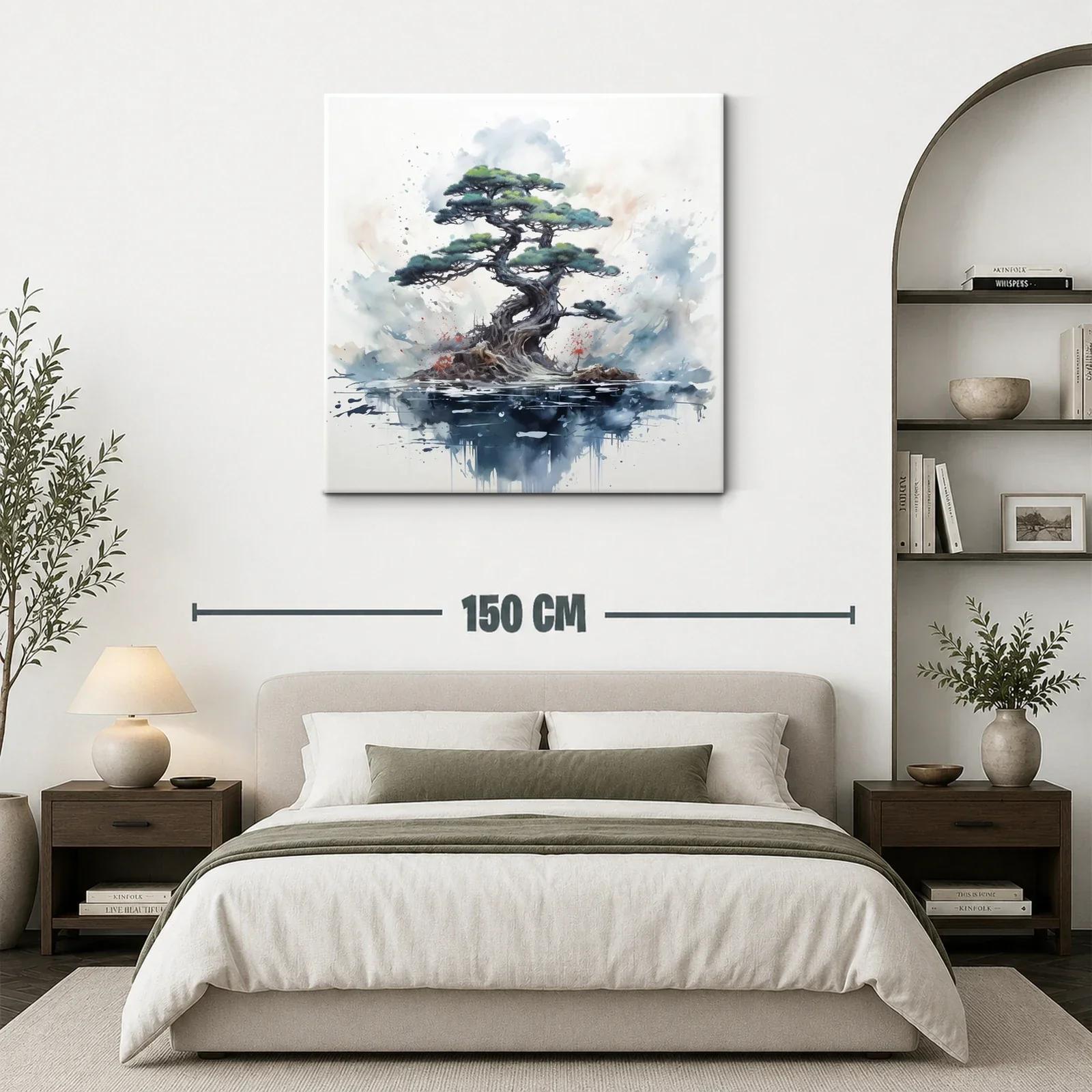 Árbol bonsái en atmósfera acuática y serena — miniatura 3