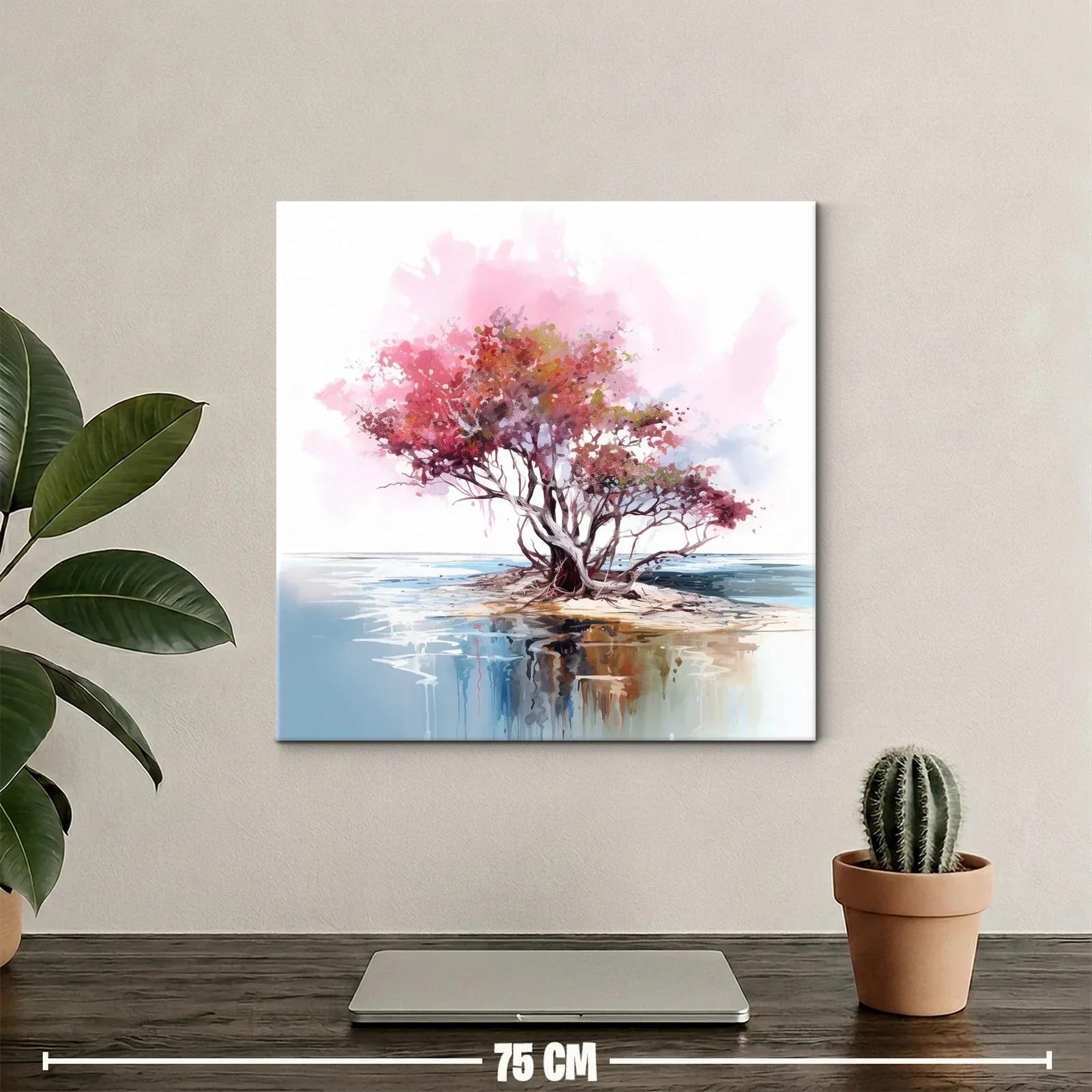 Árbol vibrante con reflejo en agua tranquila — miniatura 2