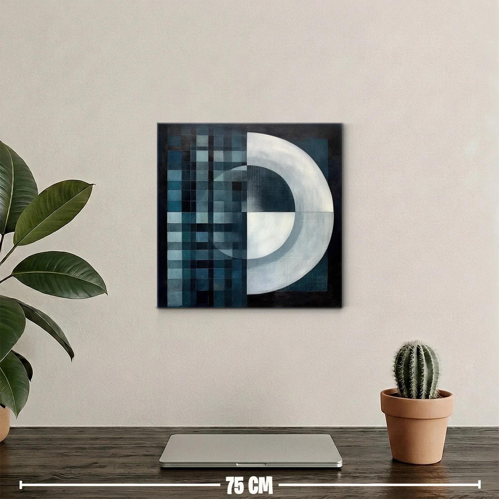 Composición geométrica en tonos azules y blancos — miniatura 2