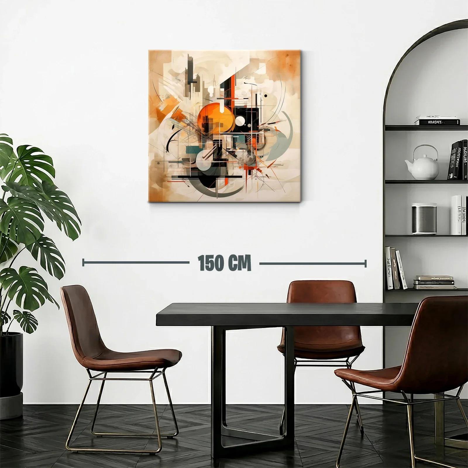 Composición abstracta con formas geométricas y tonos cálidos — miniatura 2
