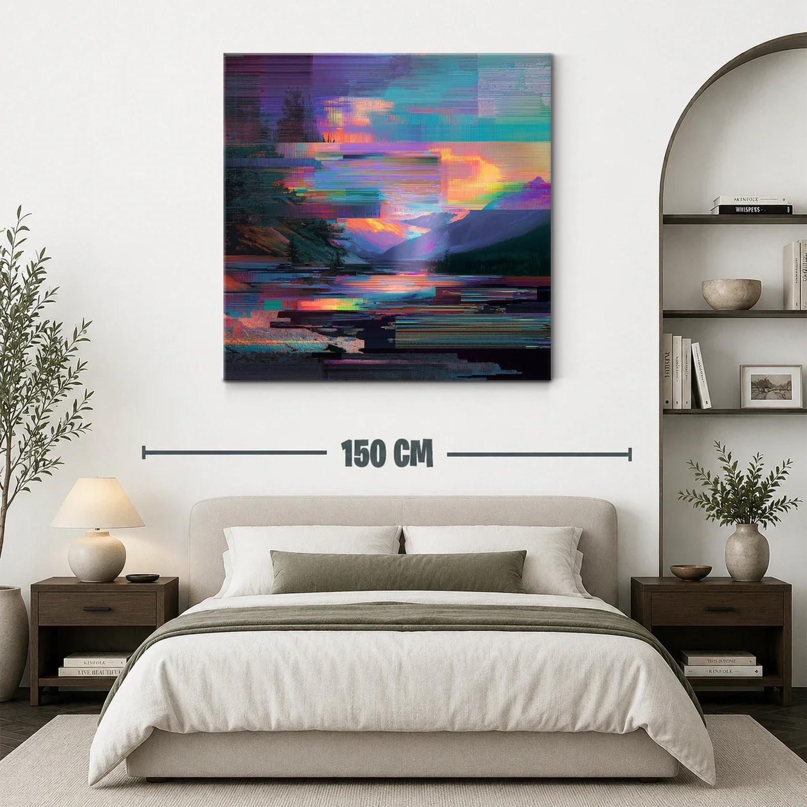 Paisaje abstracto con vibrantes tonos al atardecer — miniatura 3