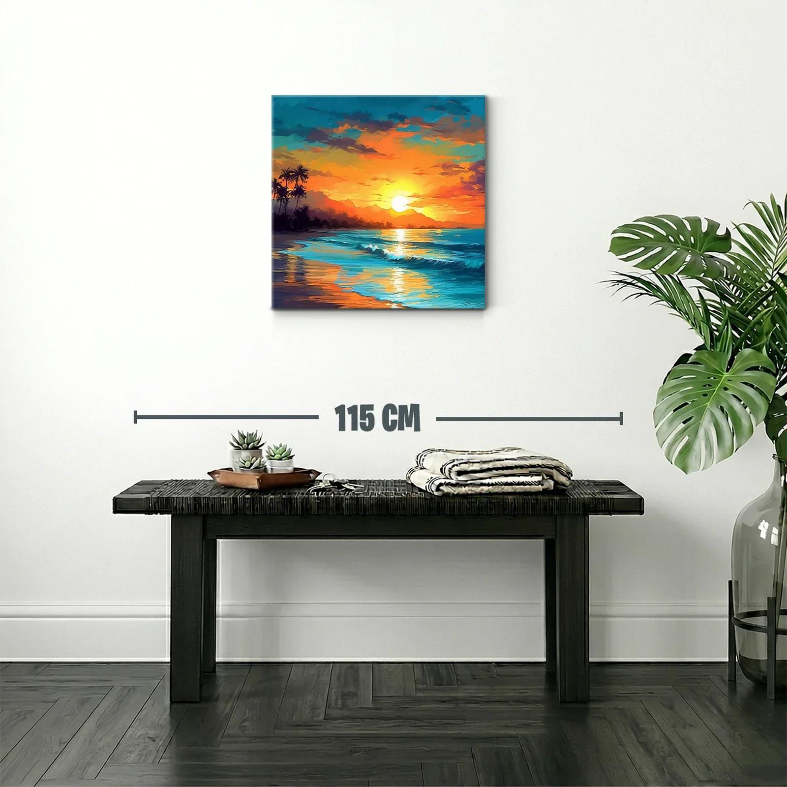 Atardecer tropical vibrante sobre la playa serena — miniatura 2