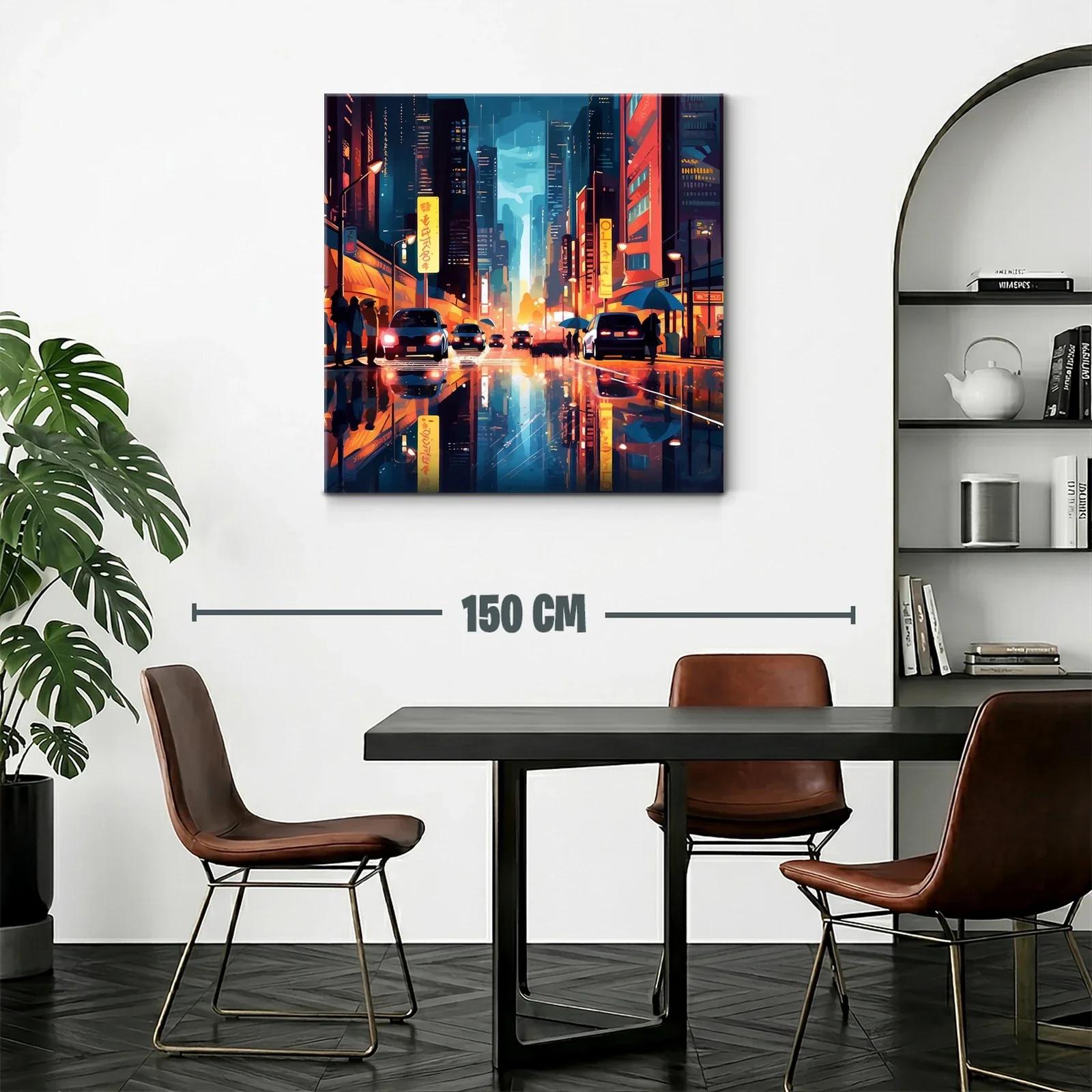 Atardecer urbano con reflejos vibrantes en la ciudad — miniatura 2