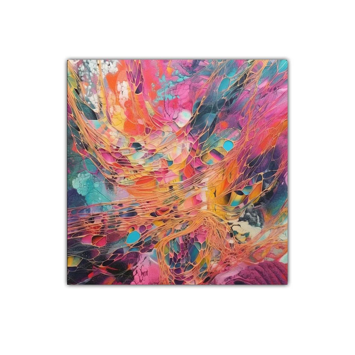 Explosión de colores vibrantes en abstracción moderna