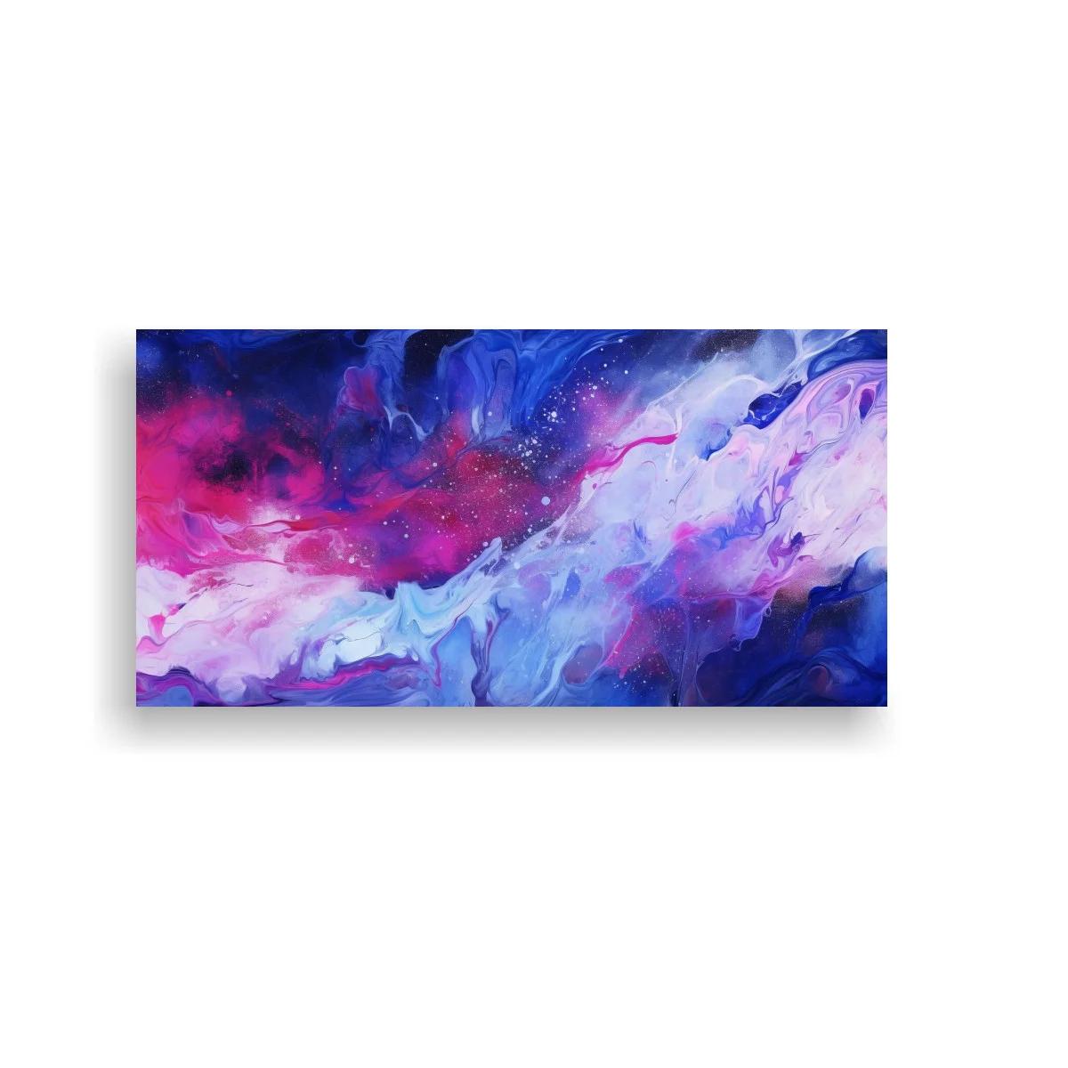 Cuadro nebulosa violeta rosa con salpicado fino