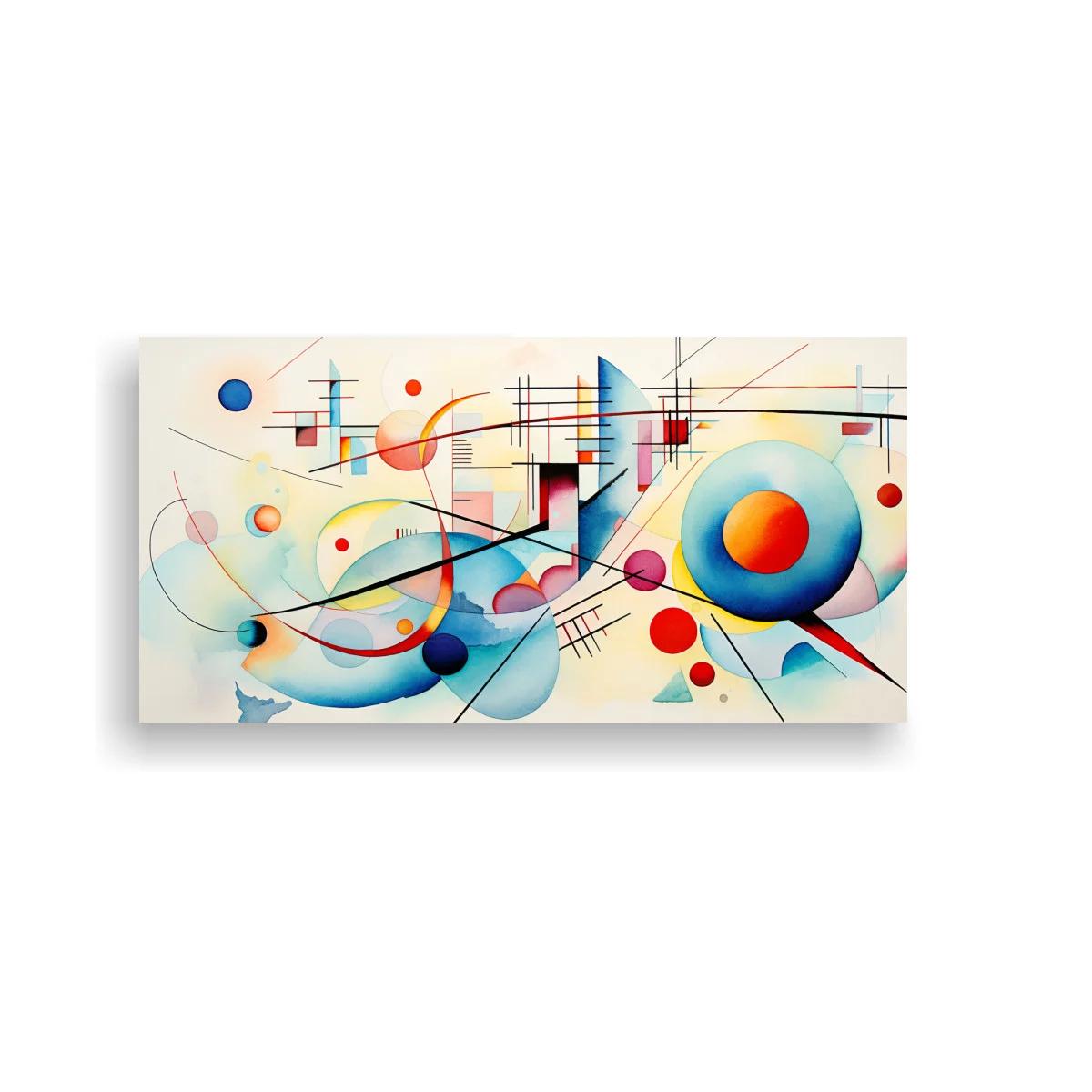 Cuadro composición abstracta geométrica con cuadrículas y capas — imagen principal