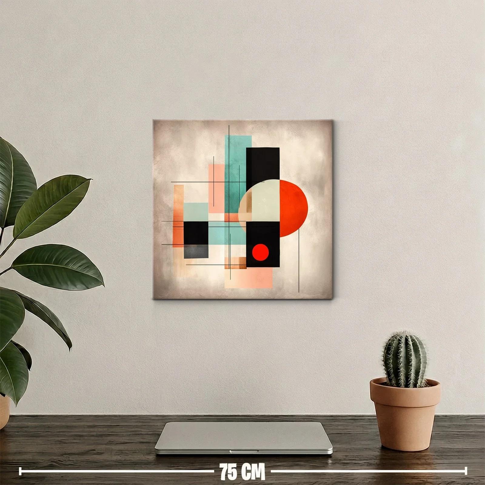 Composición geométrica con tonos cálidos y contrastes vibrantes — miniatura 2