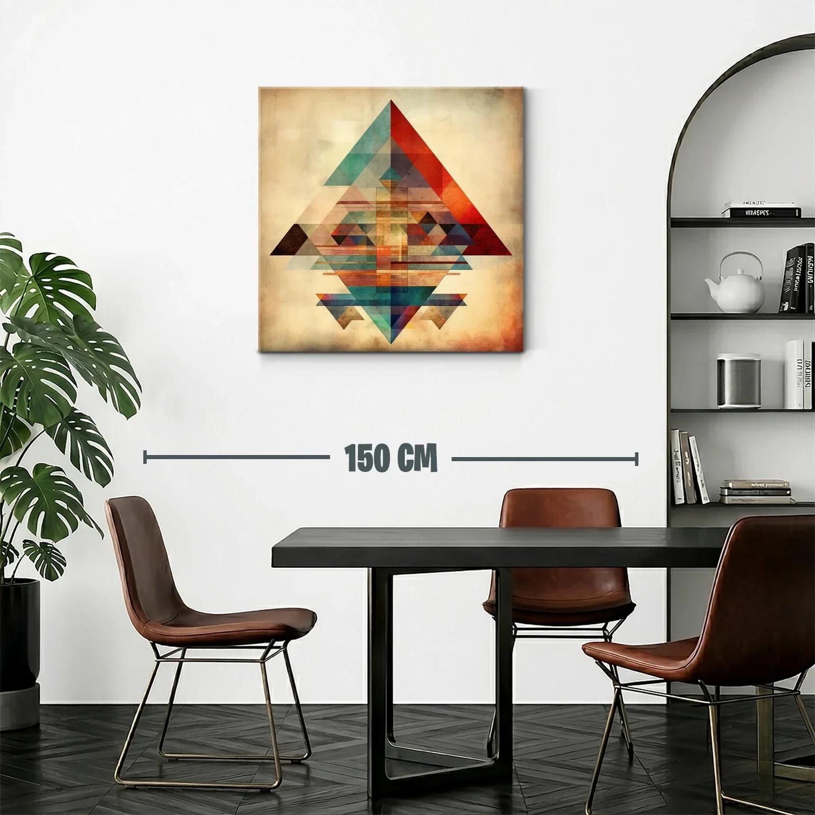 Composición geométrica en tonos cálidos y fríos — miniatura 2
