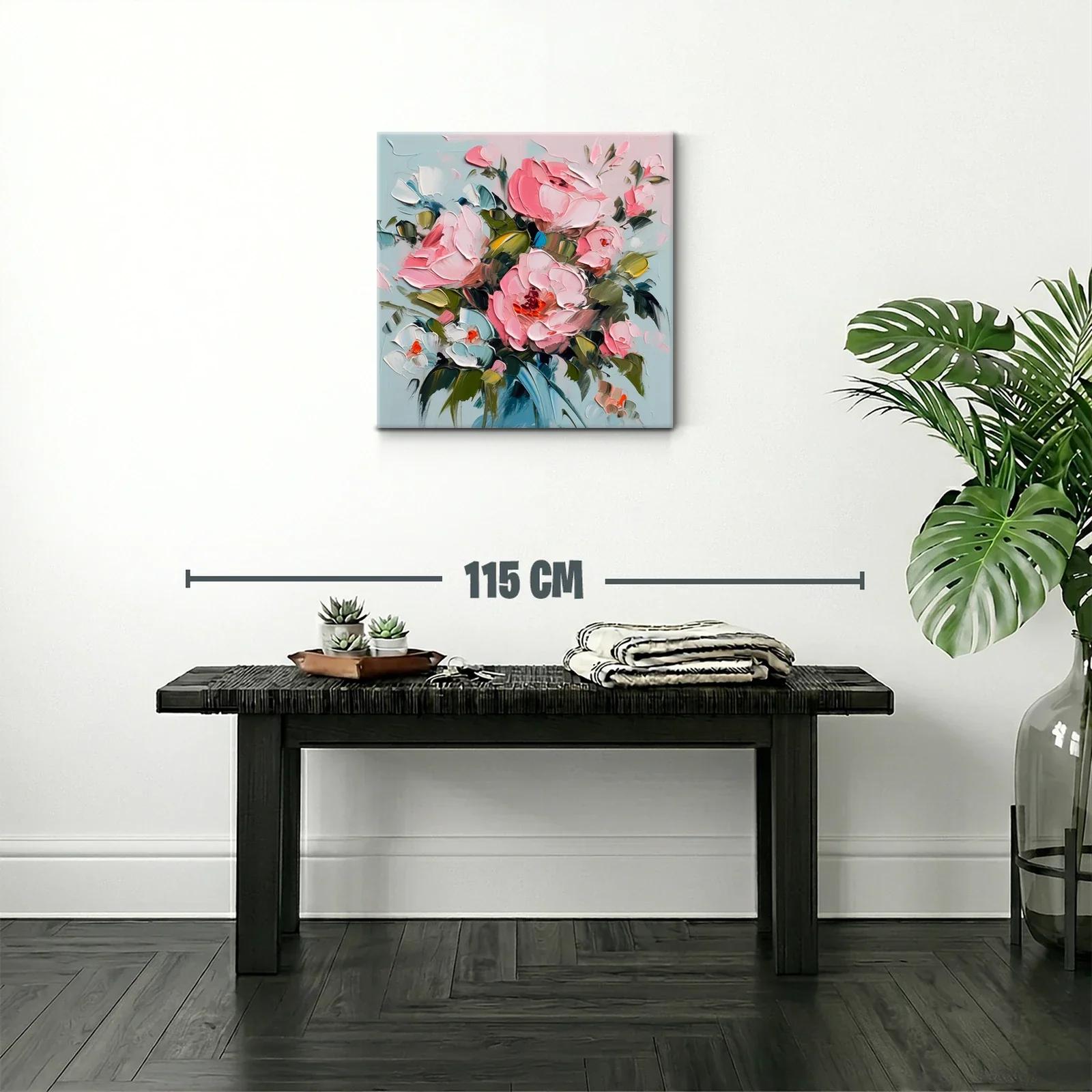Ramo de flores en tonos rosa y blanco vibrantes — miniatura 2