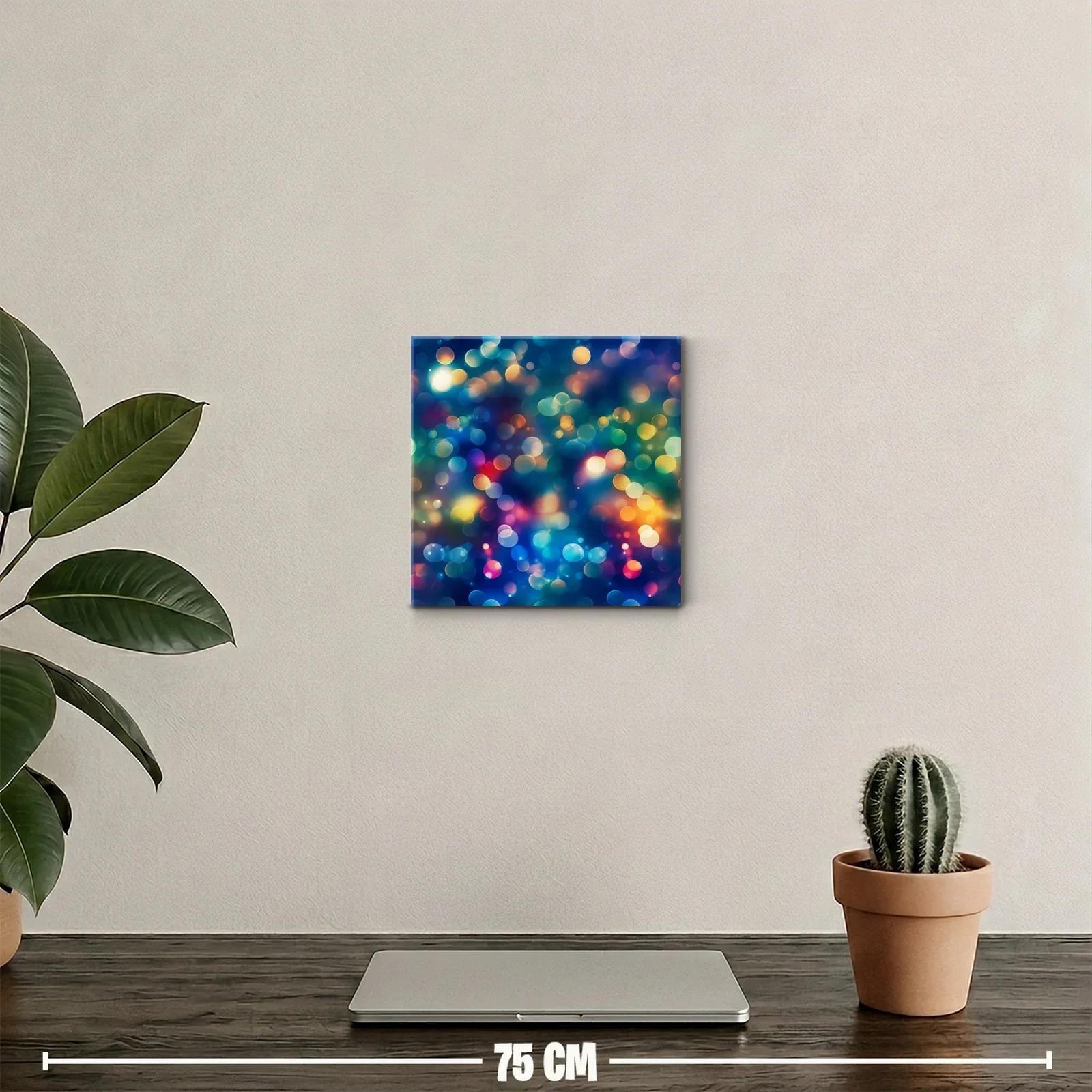 Cuadro decorativo con luces difusas en tonos vibrantes — miniatura 2