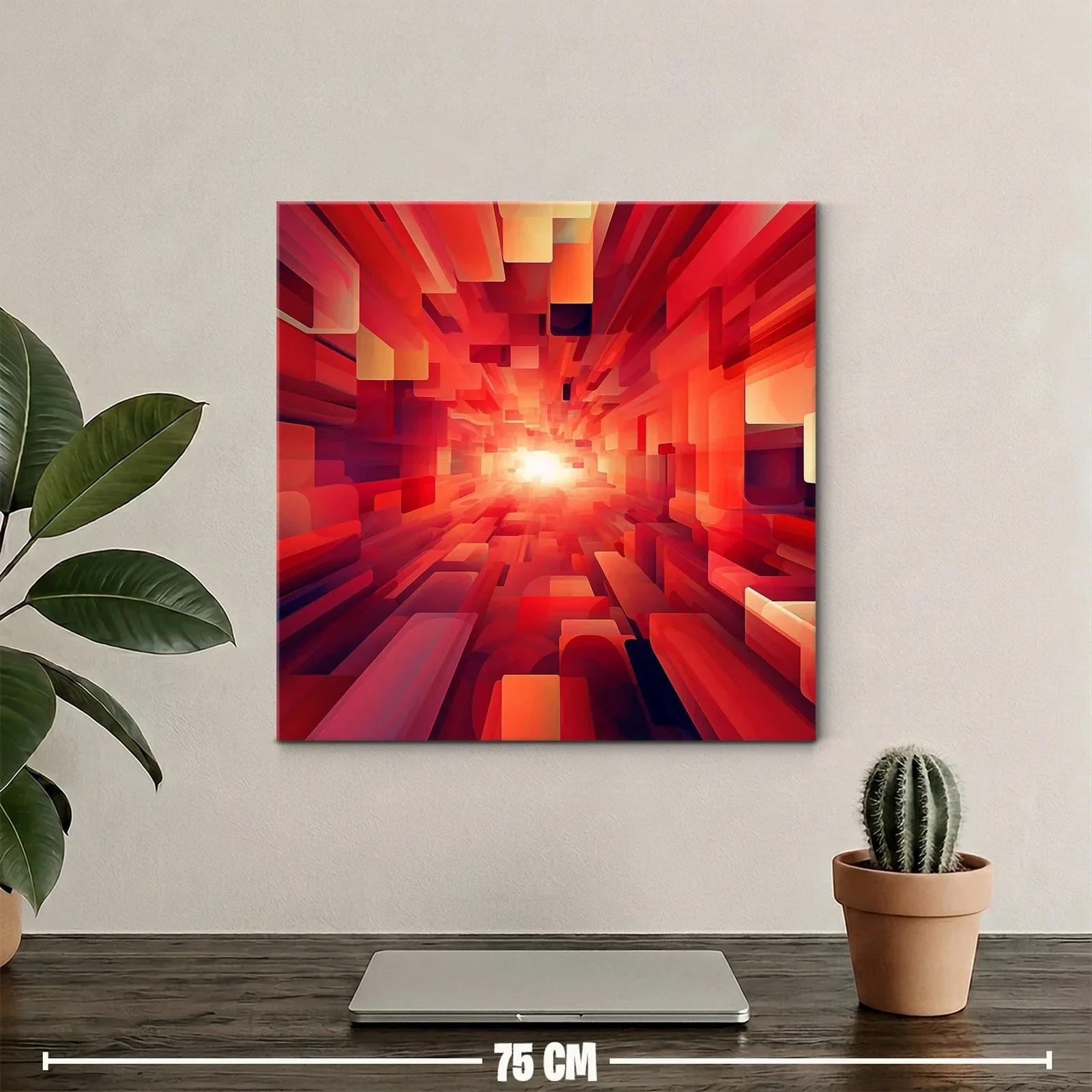 Arte abstracto en tonos cálidos con profundidad luminosa — miniatura 2