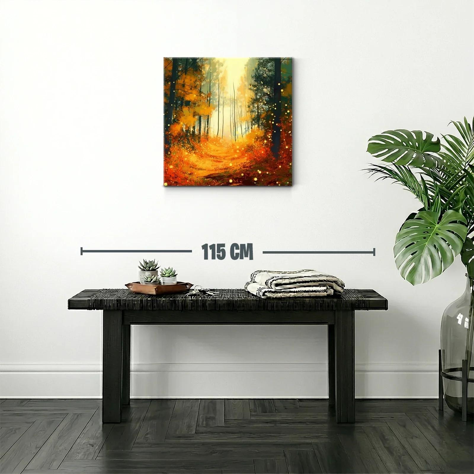 Bosque encantado en tonos cálidos y luminosos — miniatura 2