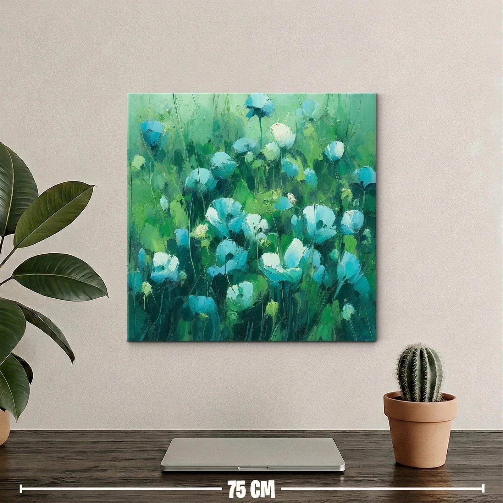 Ramo de flores en tonos verdes y azules vibrantes — miniatura 2