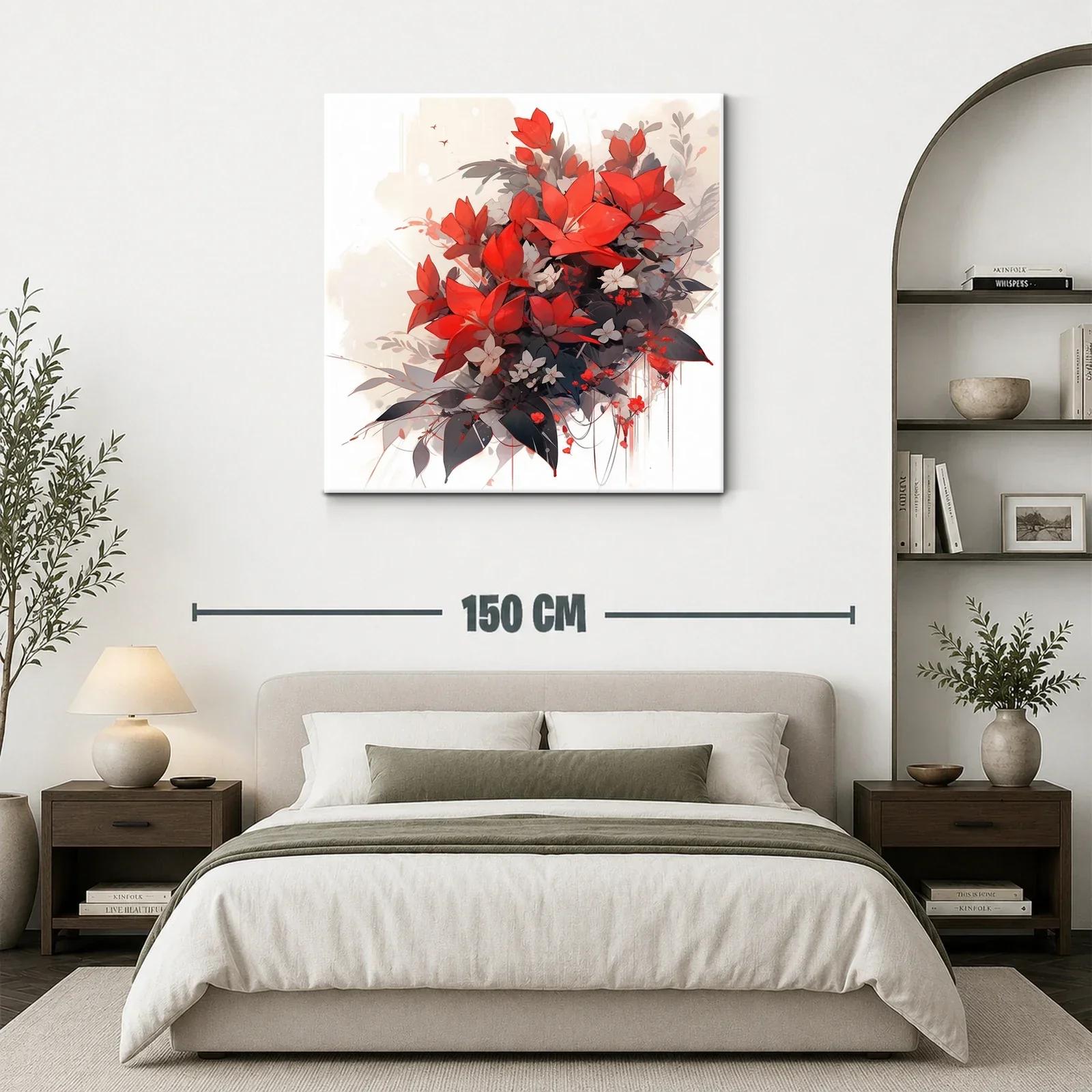 Ramo vibrante de flores rojas con toque moderno — miniatura 3