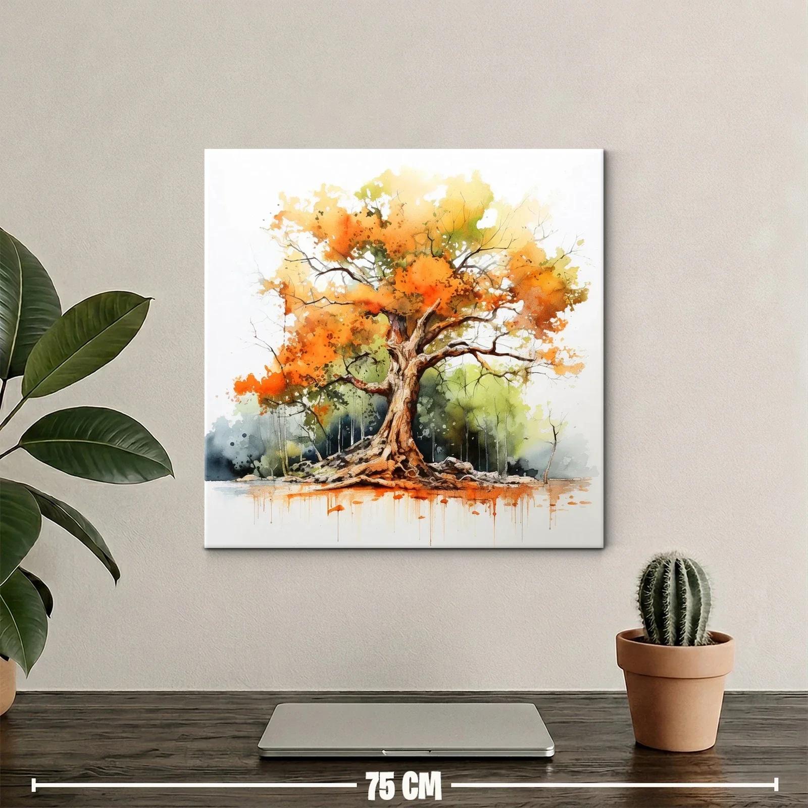 Árbol otoñal con tonos cálidos y vibrantes — miniatura 2