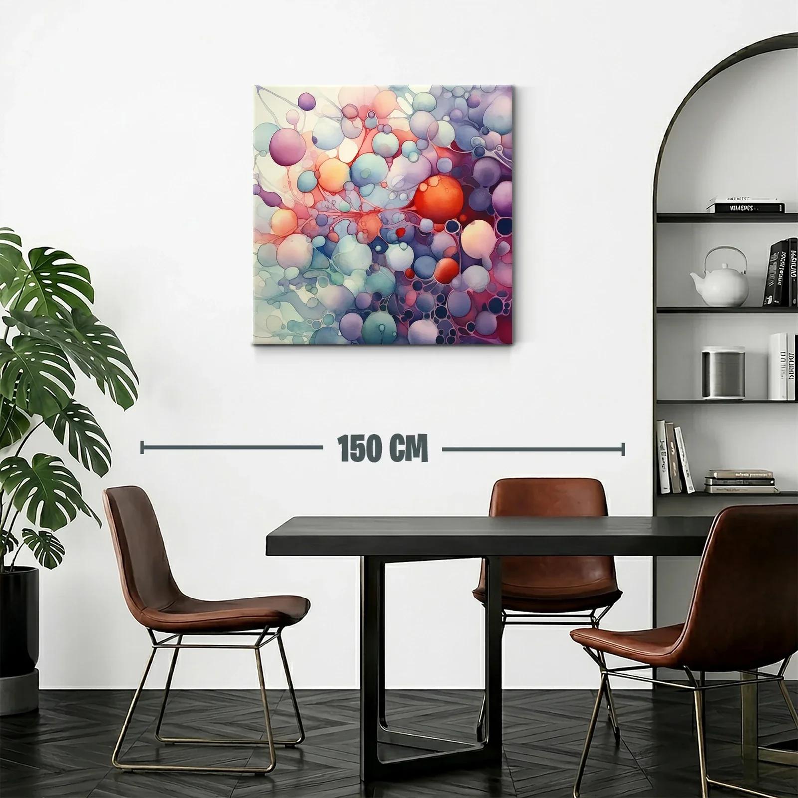 Composición abstracta con burbujas en tonos pastel y vivos — miniatura 2