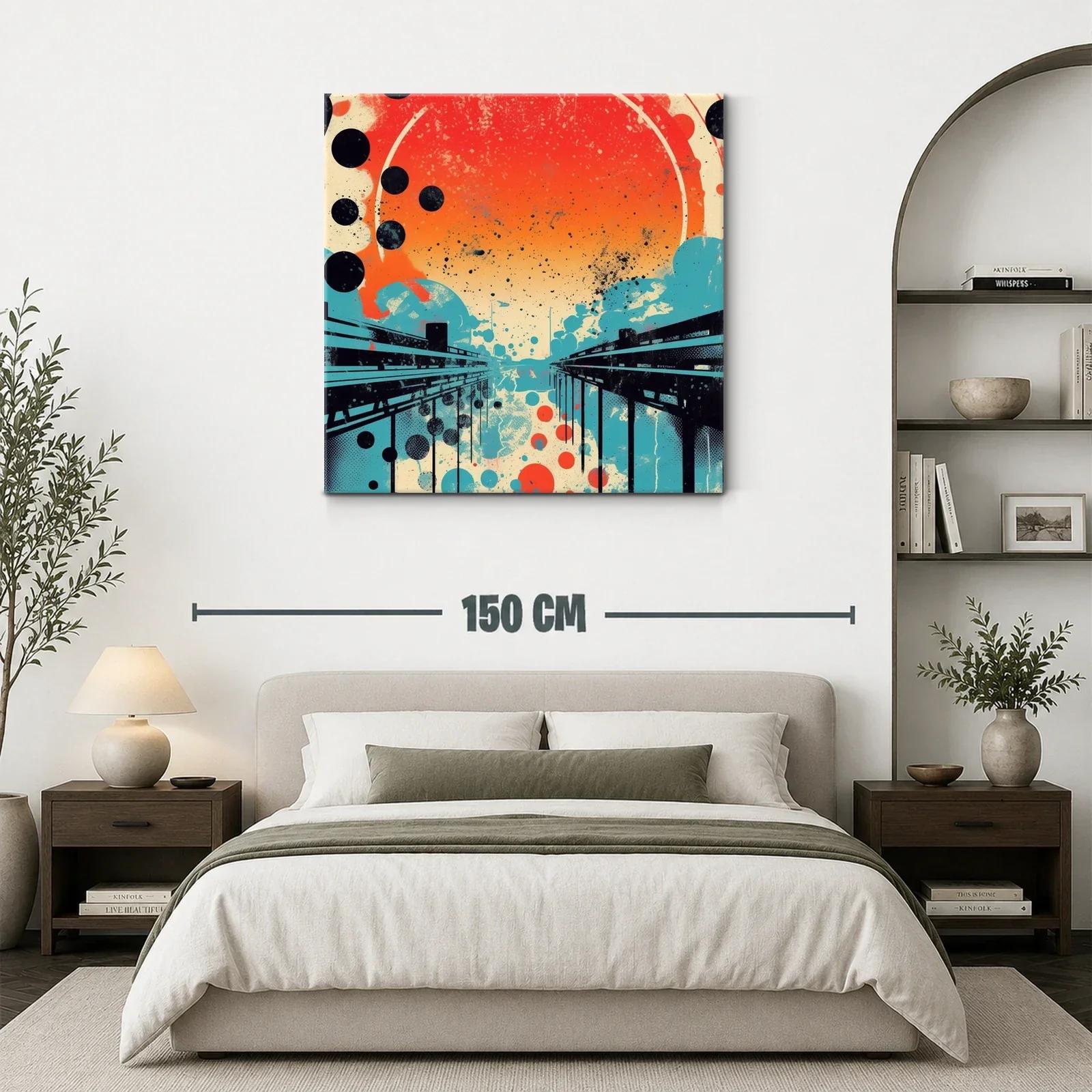 Composición abstracta con círculos y líneas dinámicas — miniatura 3