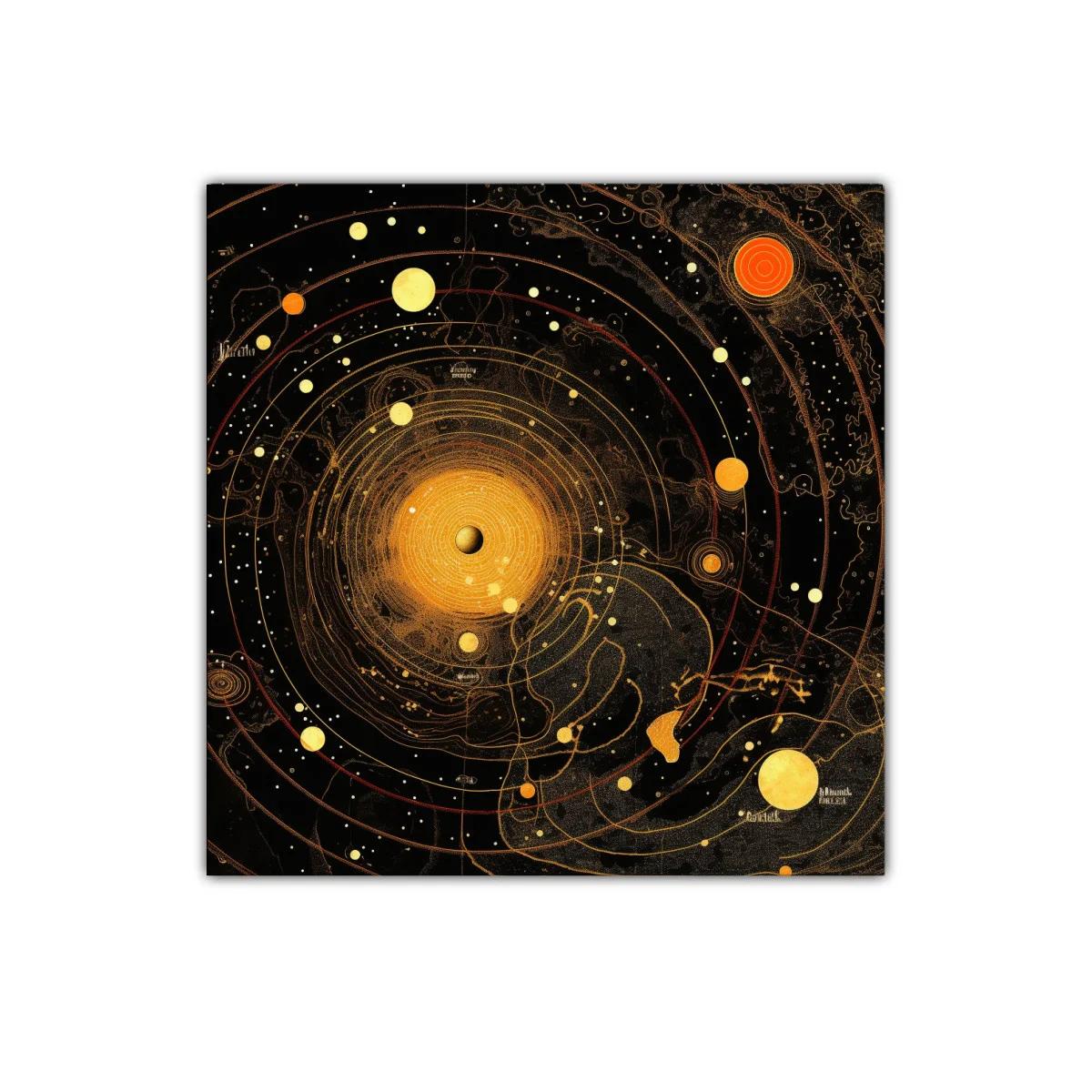 Representación artística del sistema solar con tonos cálidos — imagen principal