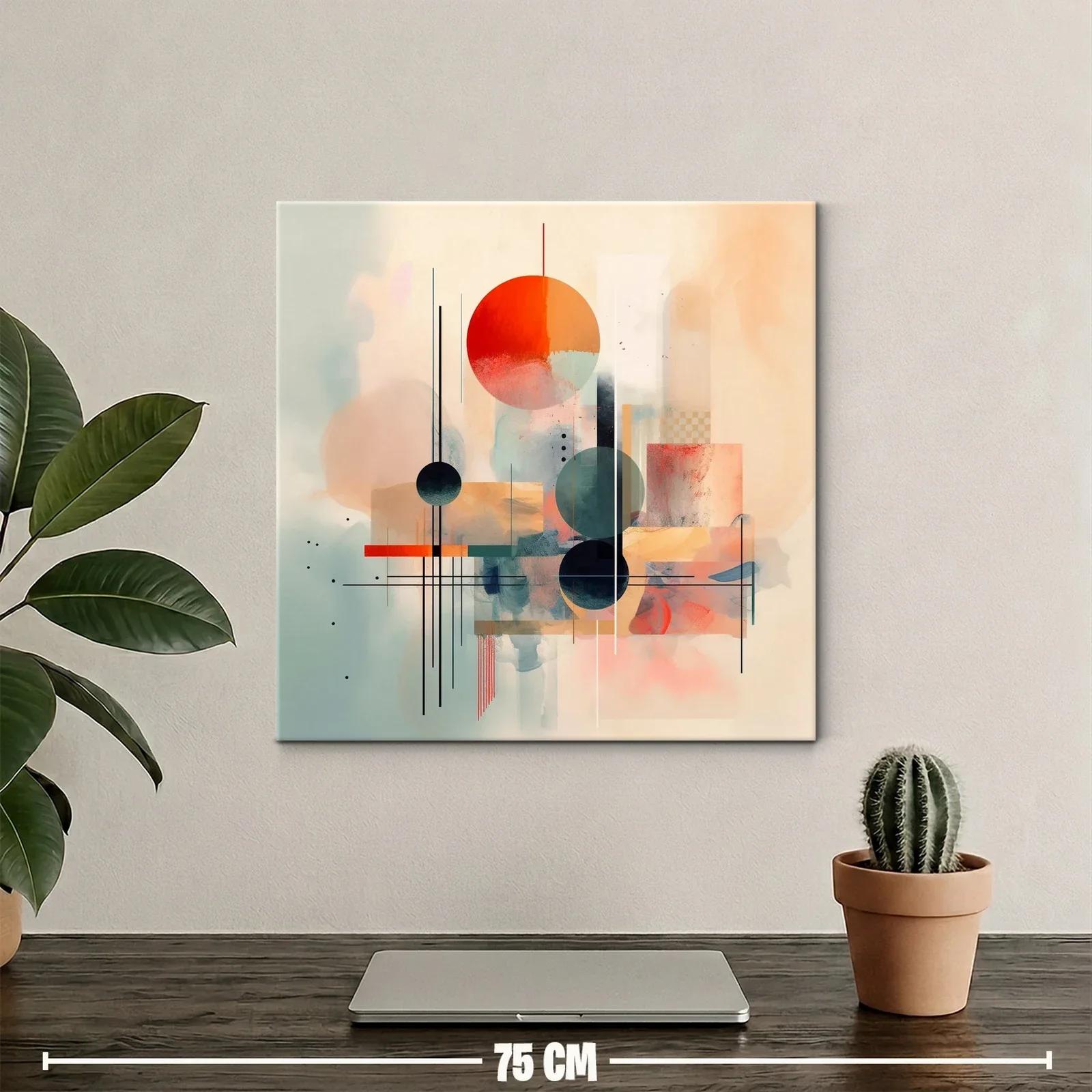 Composición abstracta con formas geométricas y tonos cálidos — miniatura 2
