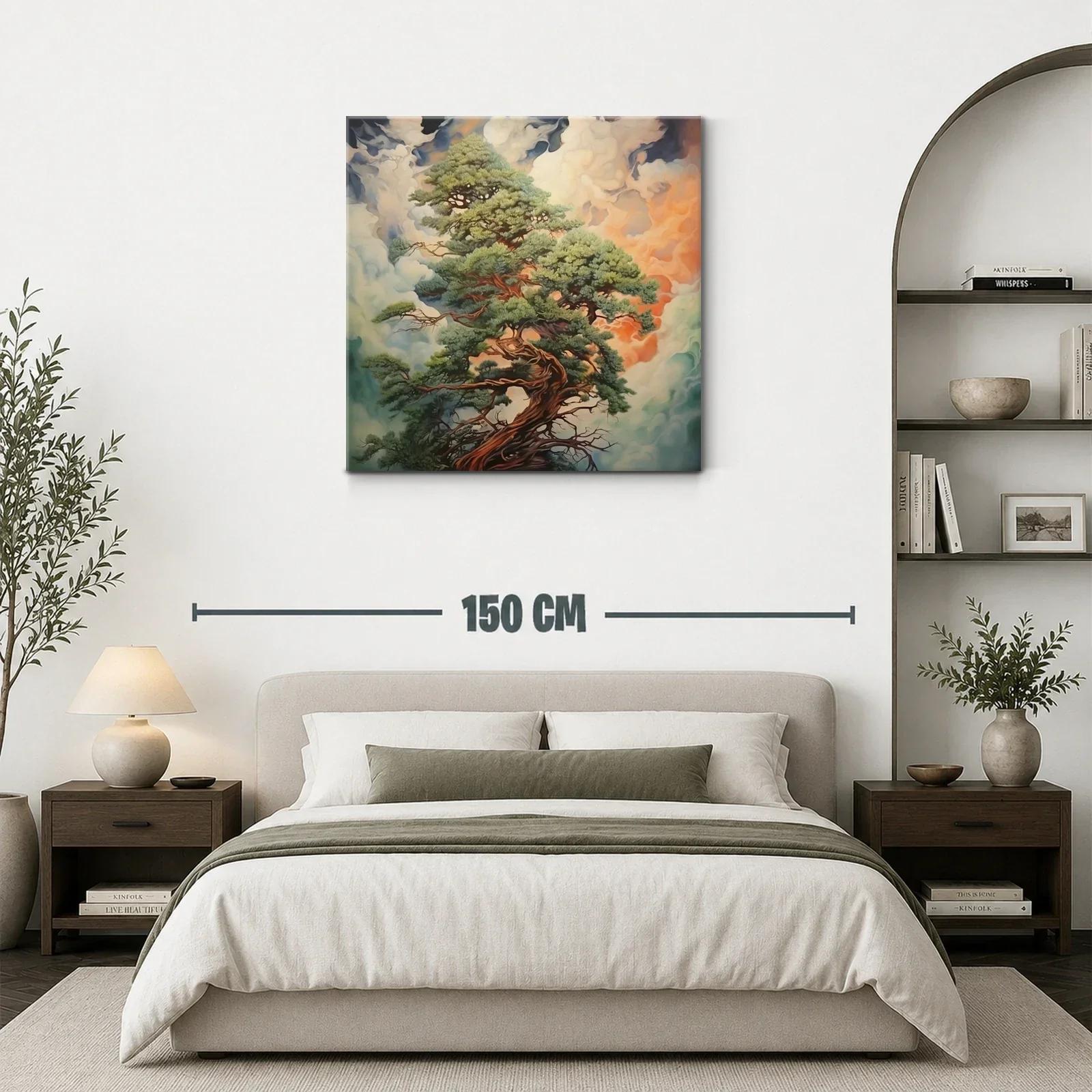Árbol en calma entre nubes y luces cálidas — miniatura 3