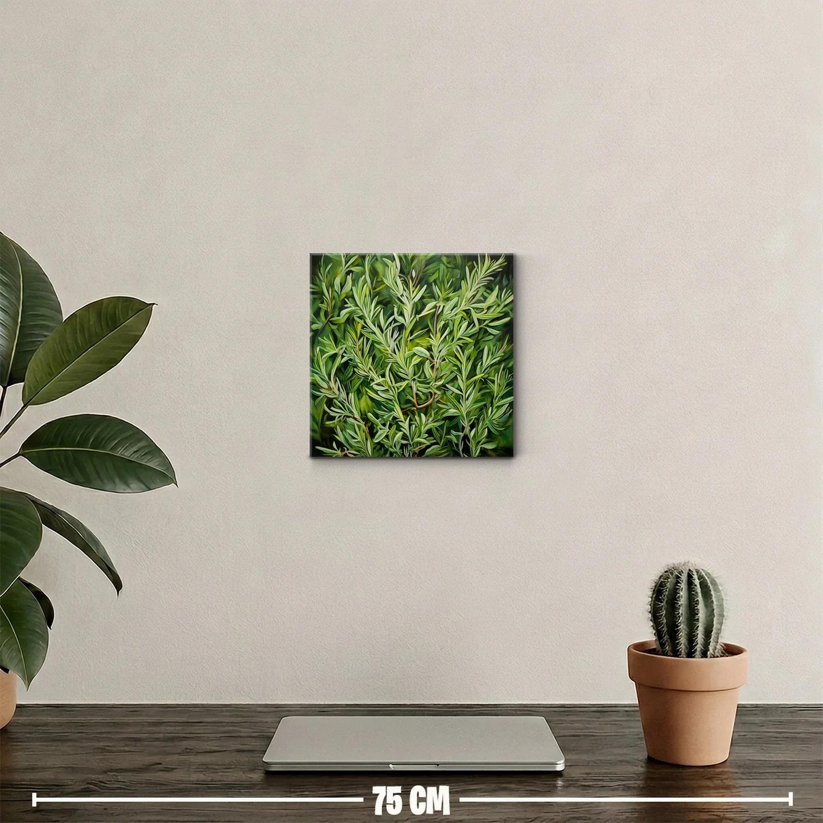 Cuadro decorativo de ramas verdes entrelazadas — miniatura 2