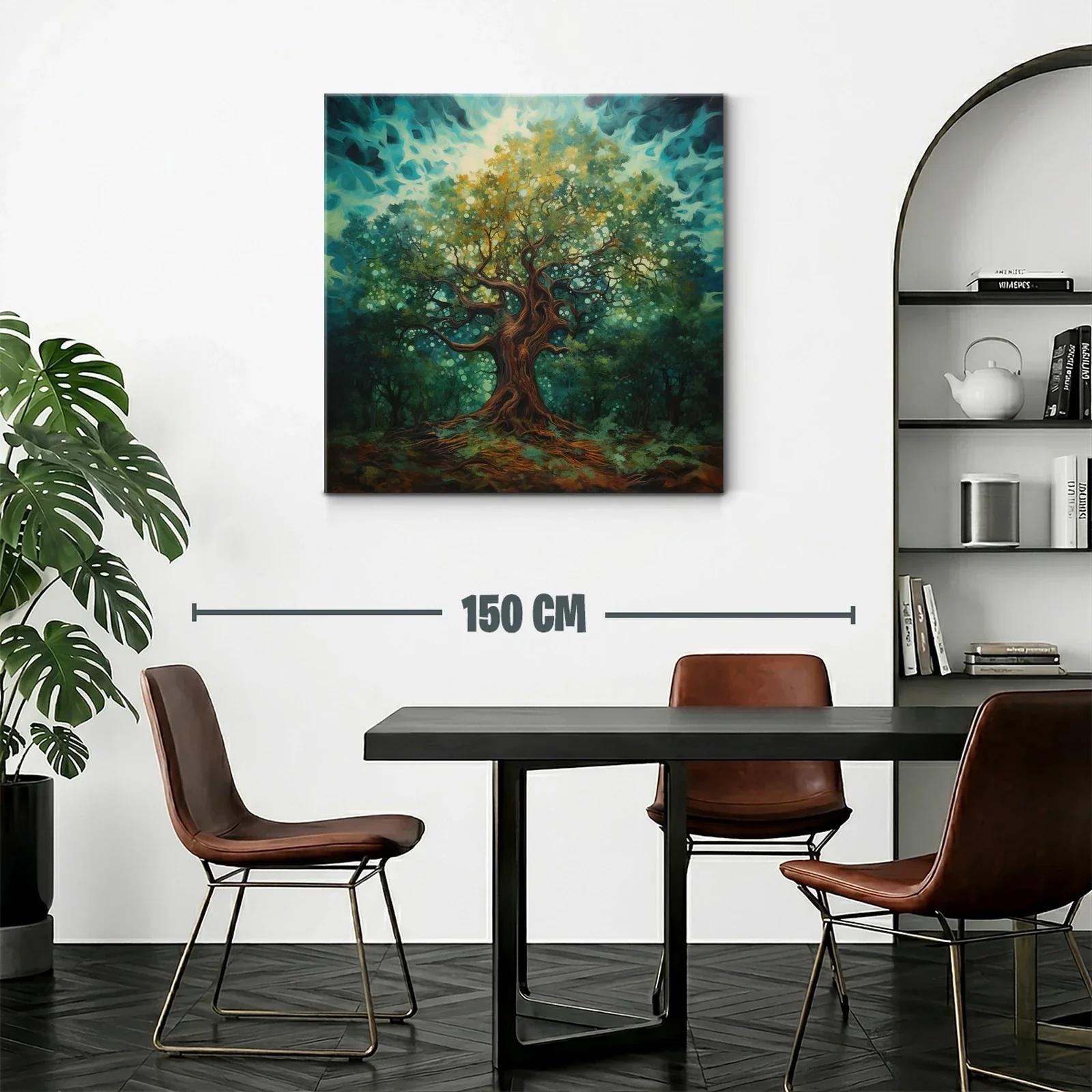 Árbol místico con luces en bosque encantado — miniatura 2
