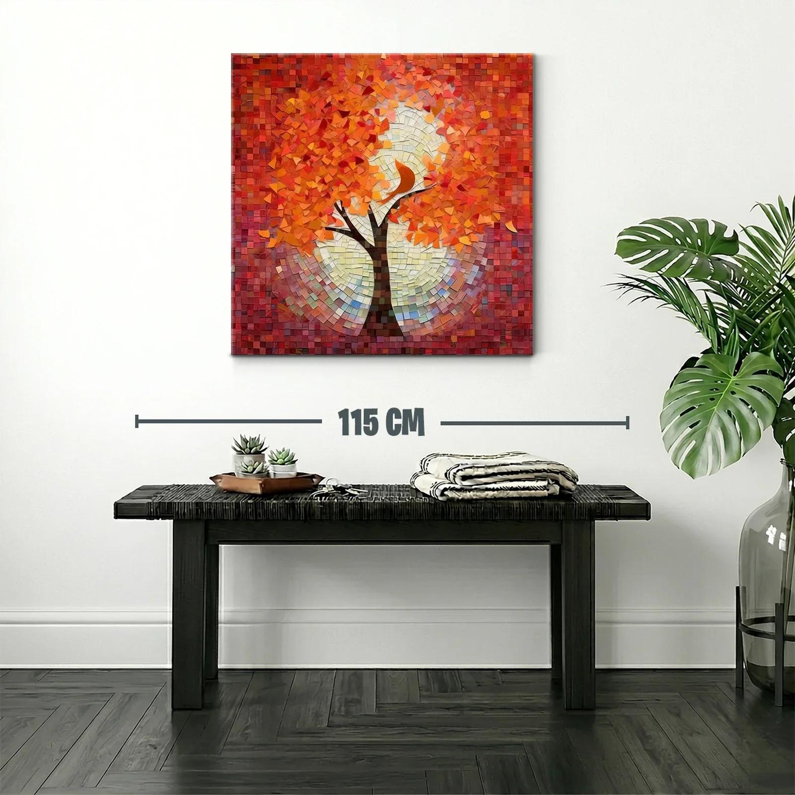 Árbol en tonos cálidos con fondo vibrante y abstracto — miniatura 2