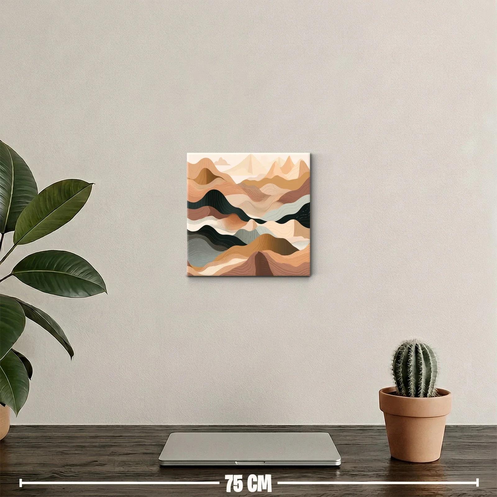 Paisaje abstracto en tonos tierra y negro elegante — miniatura 2