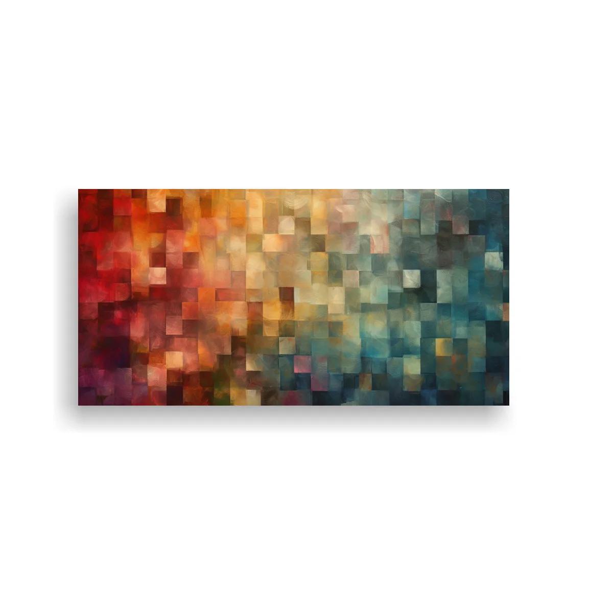 Cuadro mosaico abstracto de cuadrados con brillo difuso