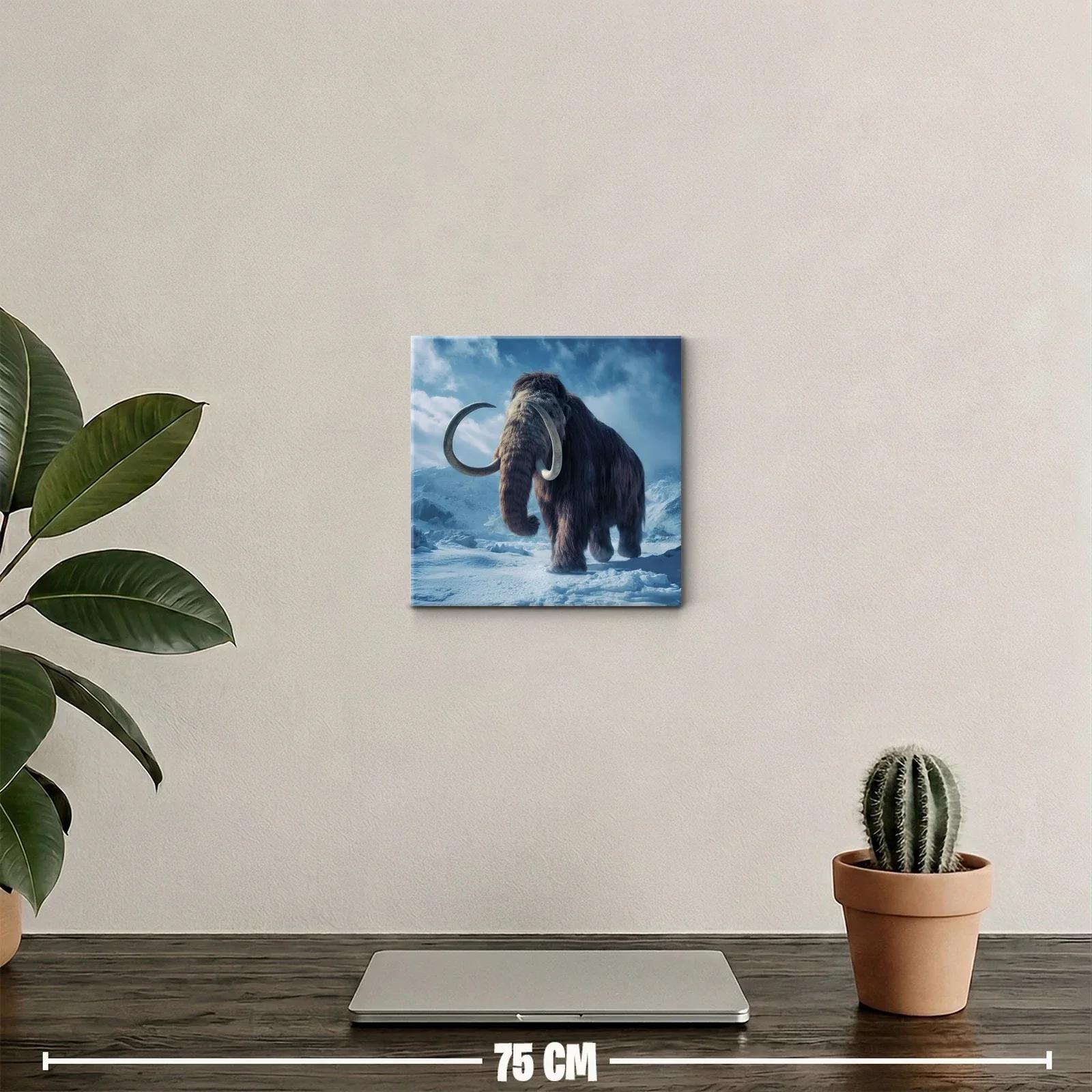 Imponente mamut en paisaje helado y nevado — miniatura 2