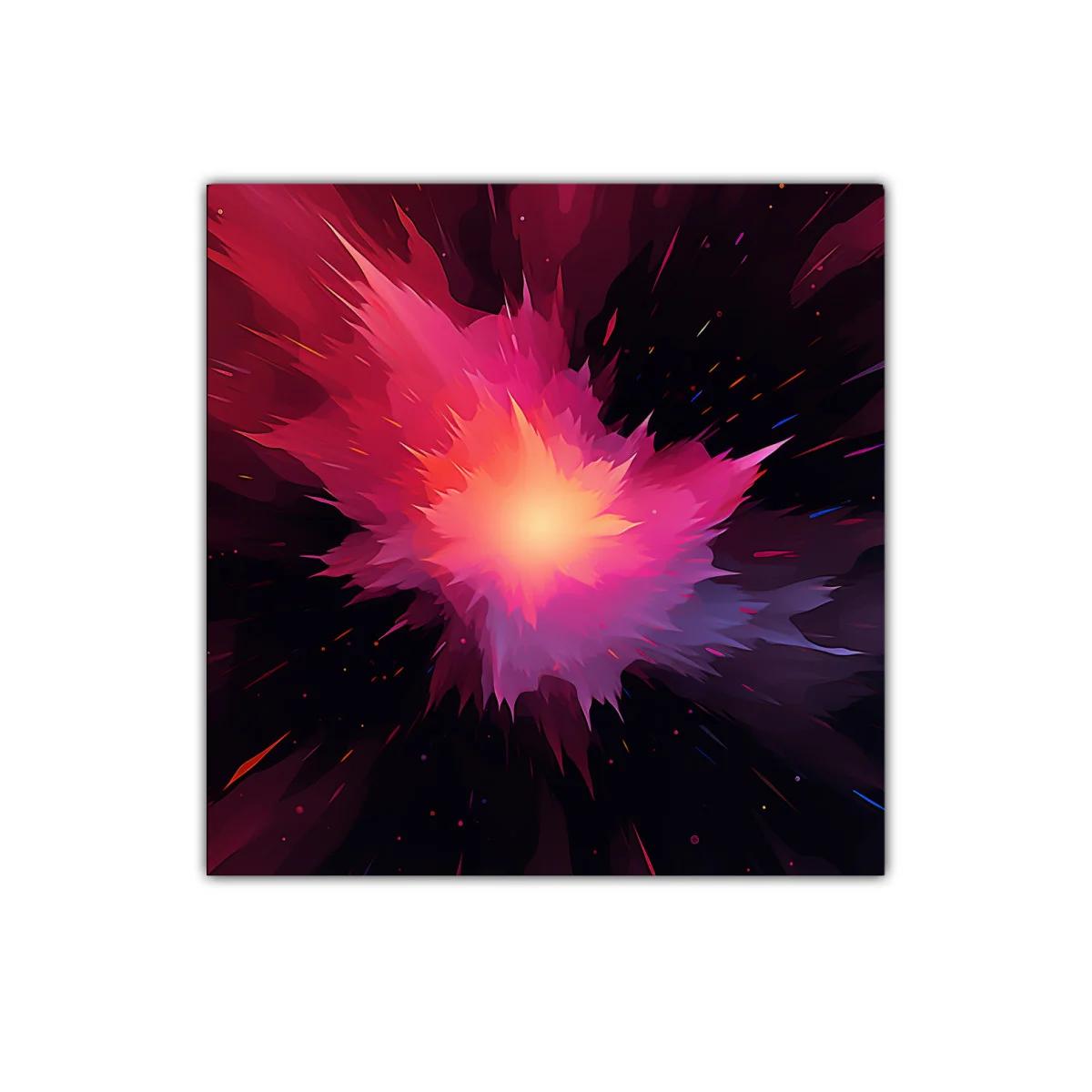 Explosión de colores intensos en fondo oscuro — imagen principal