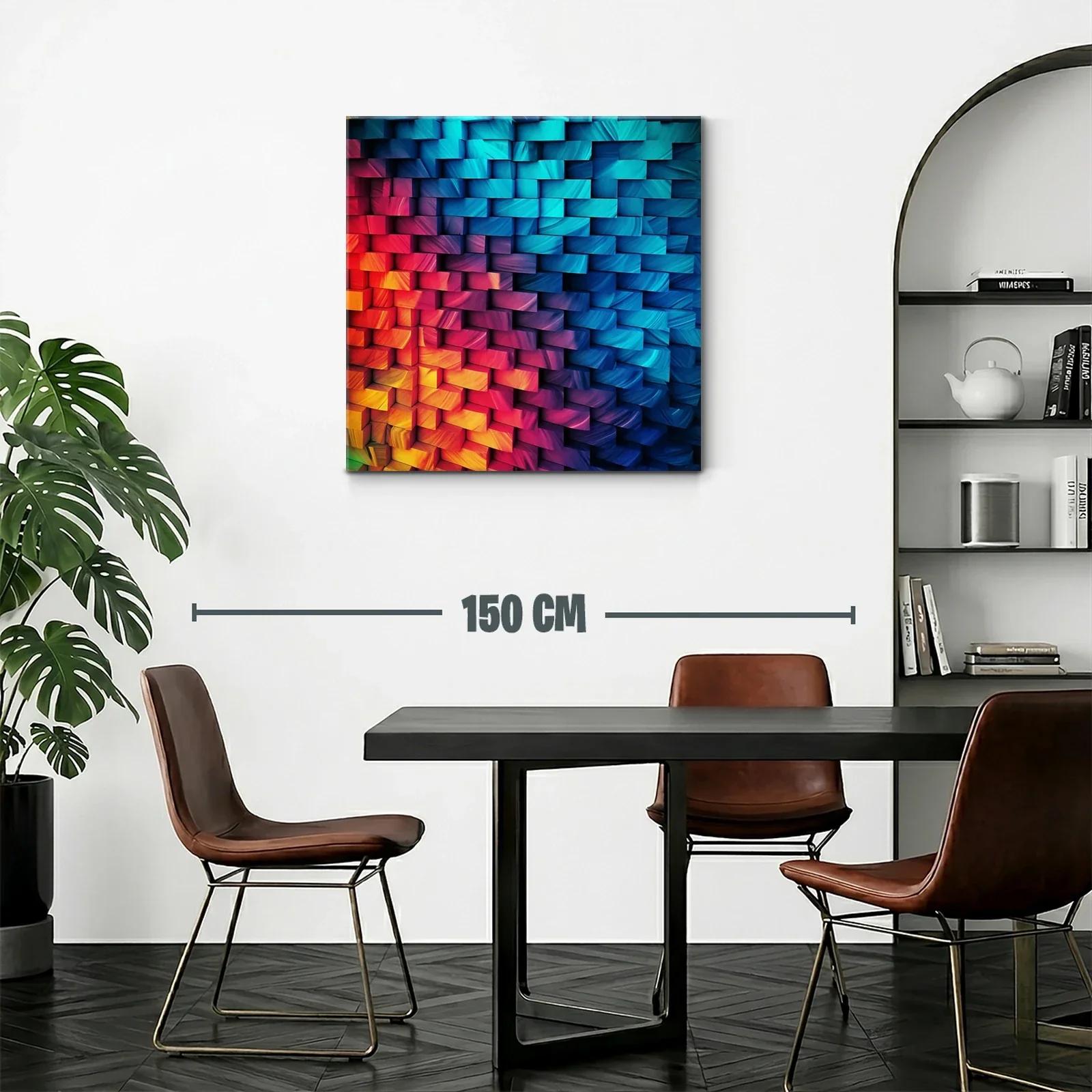 Composición abstracta de bloques en tonos vibrantes — miniatura 2