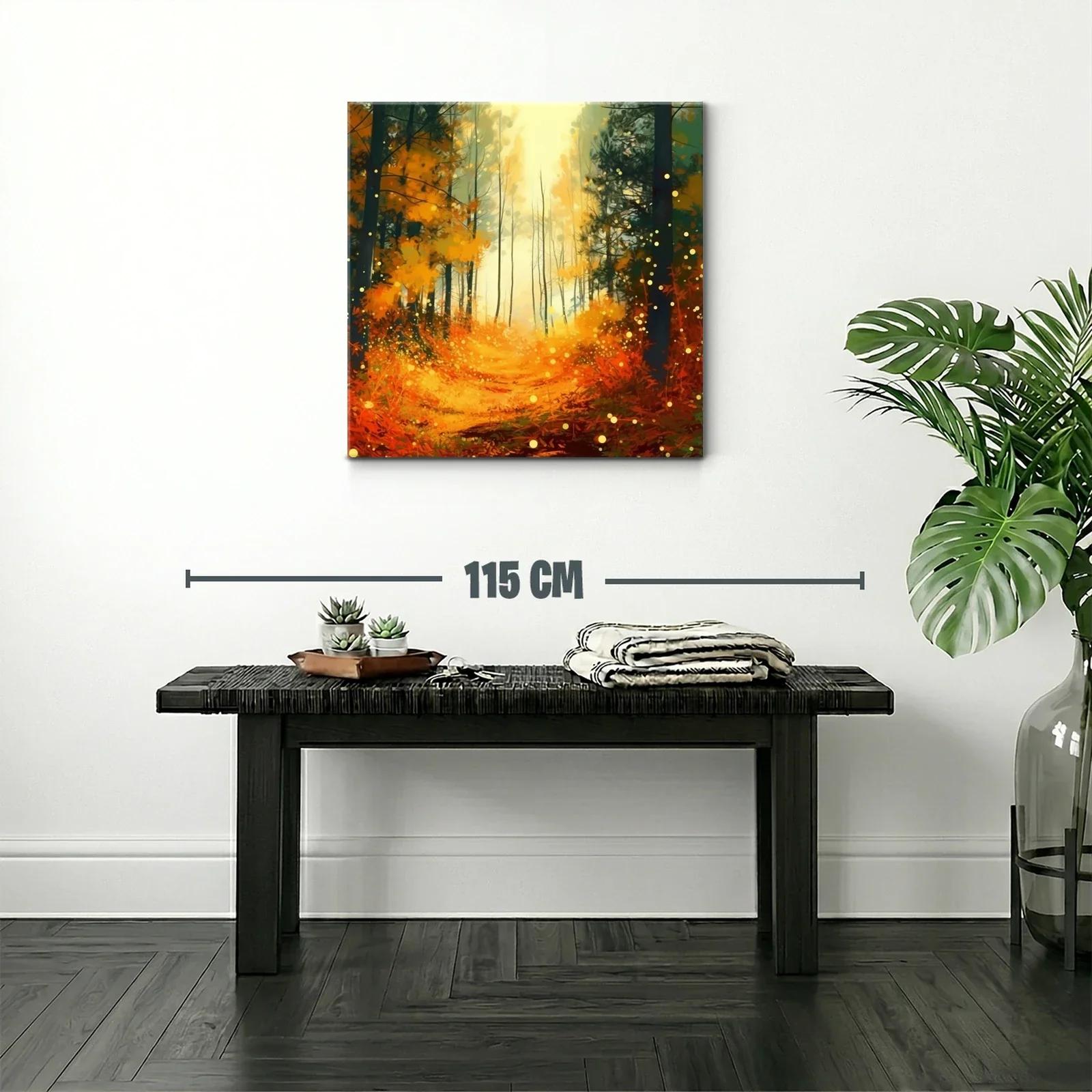 Bosque encantado en tonos cálidos y luminosos — miniatura 2