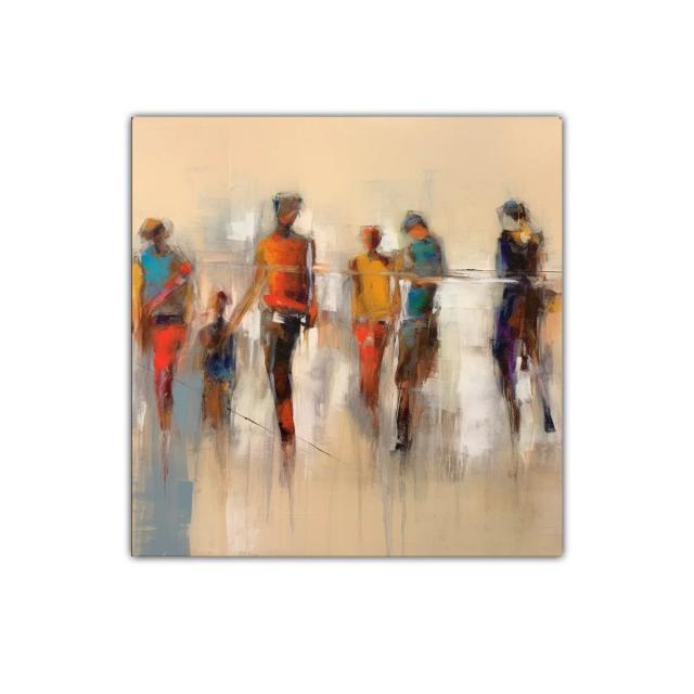 Figura abstracta con tonos cálidos para ambientes modernos