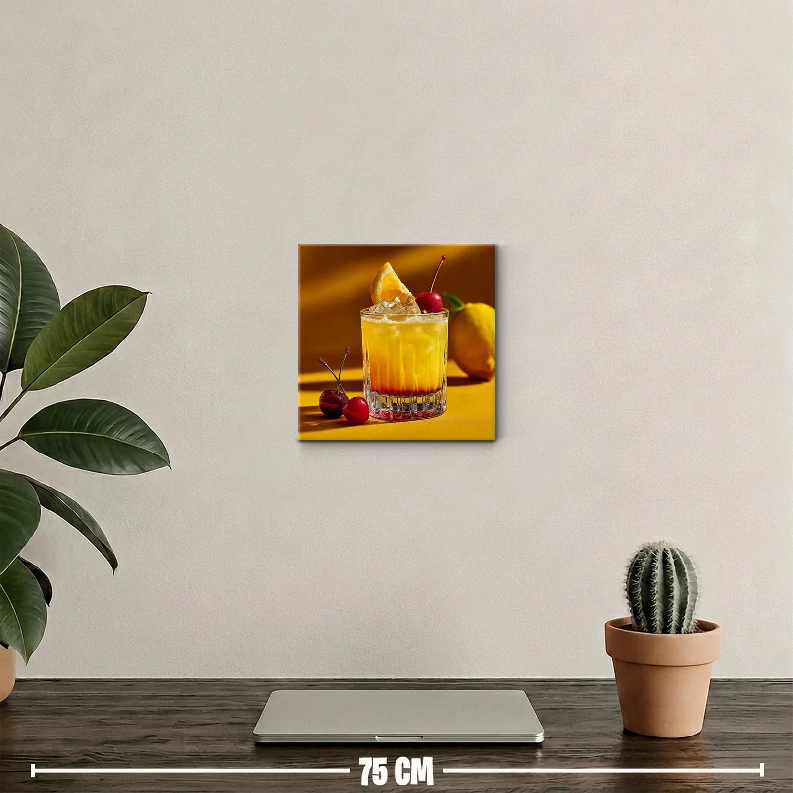 Cuadro refrescante con cóctel de cítricos y cerezas vibrantes — miniatura 2