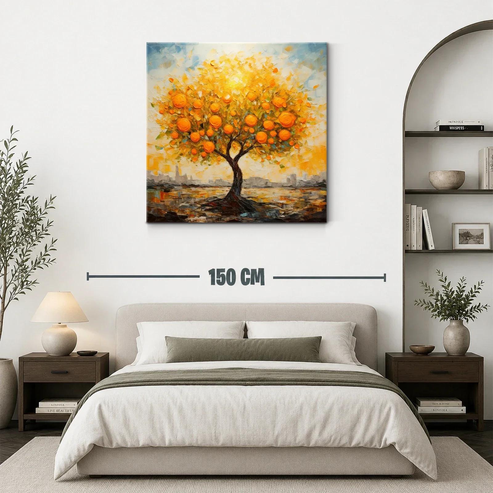 Árbol de frutas naranjas en paisaje cálido y vibrante — miniatura 3