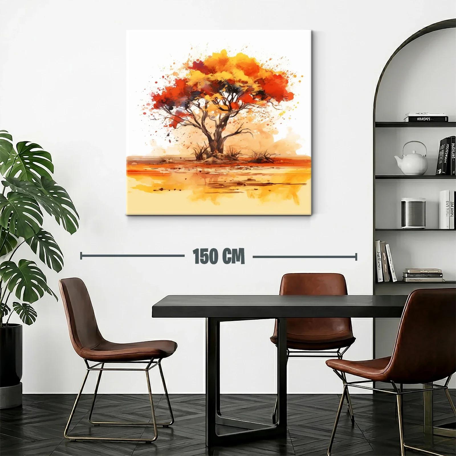 Árbol de otoño vibrante con tonos anaranjados y amarillos — miniatura 2