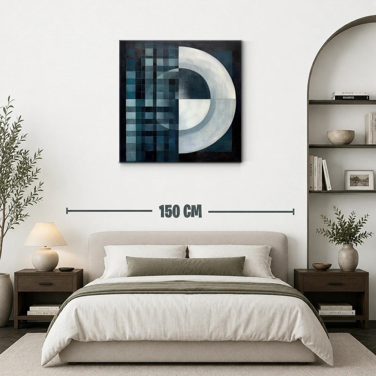 Composición geométrica en tonos azules y blancos — miniatura 3